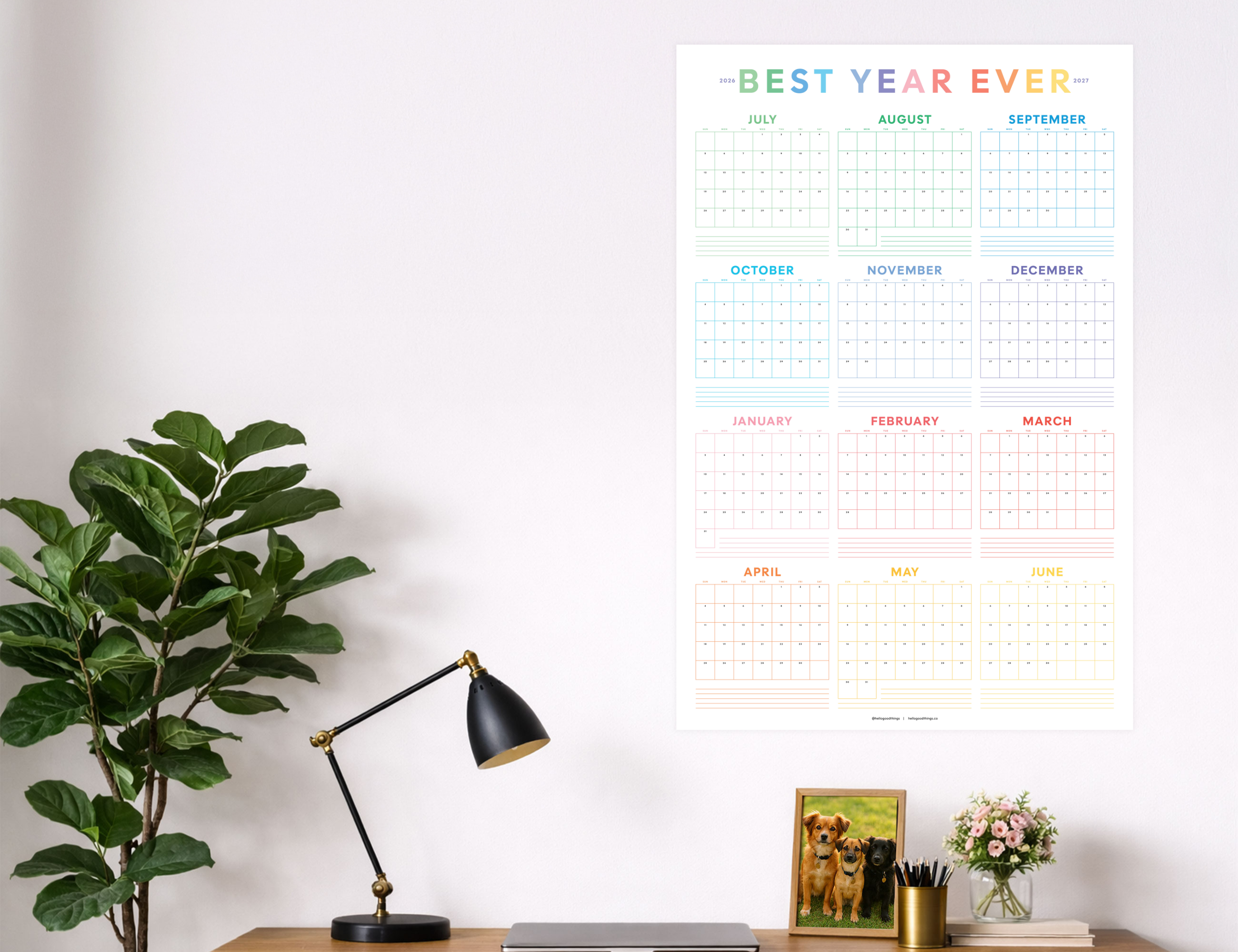 2026-2027 Wall Poster Calendar - Best Year Ever