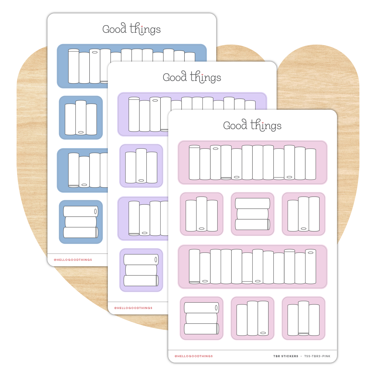 Book Tracker Sticker Sheet, Mixed Set