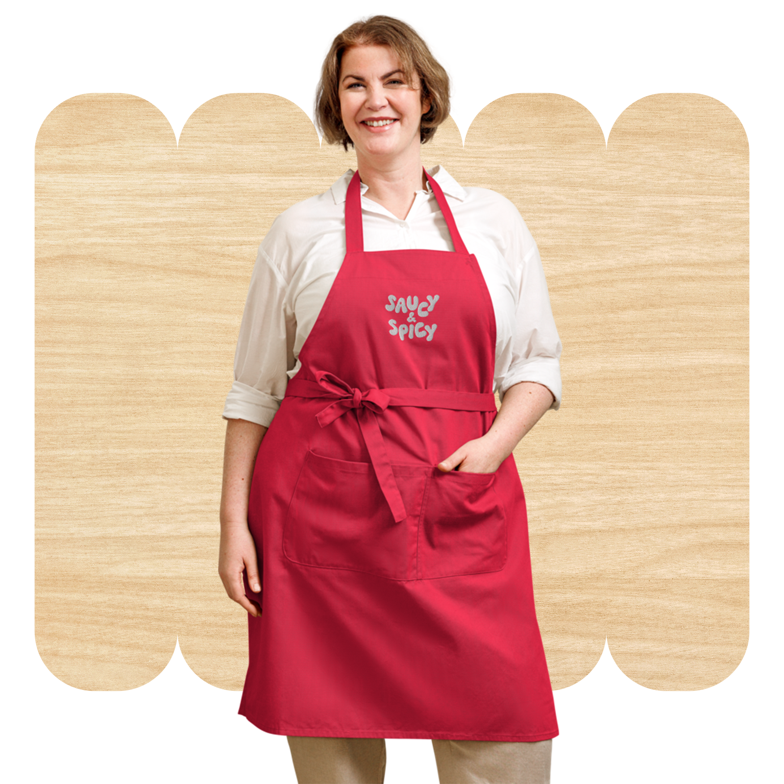 Saucy and Spicy Cotton Apron by Good Things