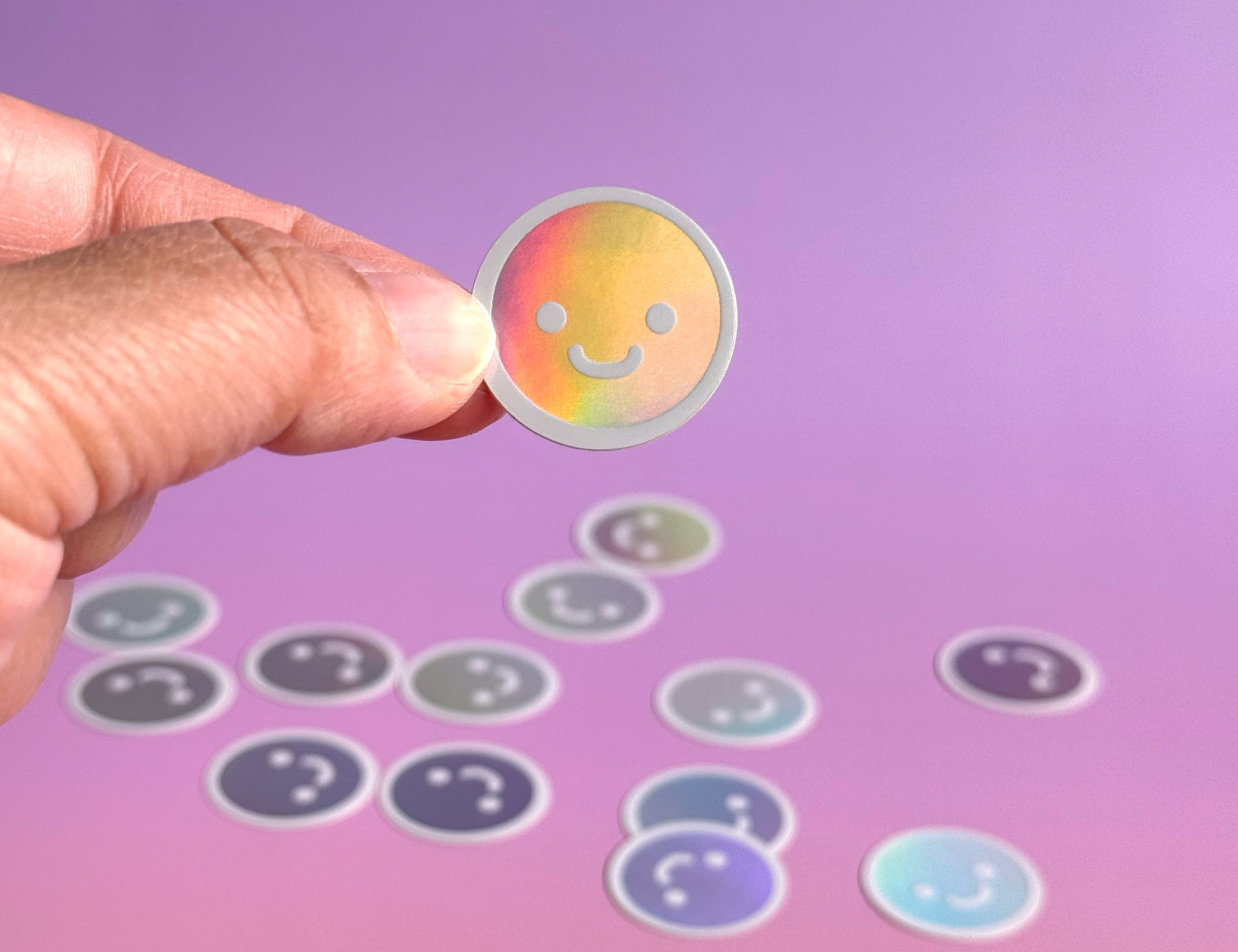 Happy Face Holographic Sticker by Good Things