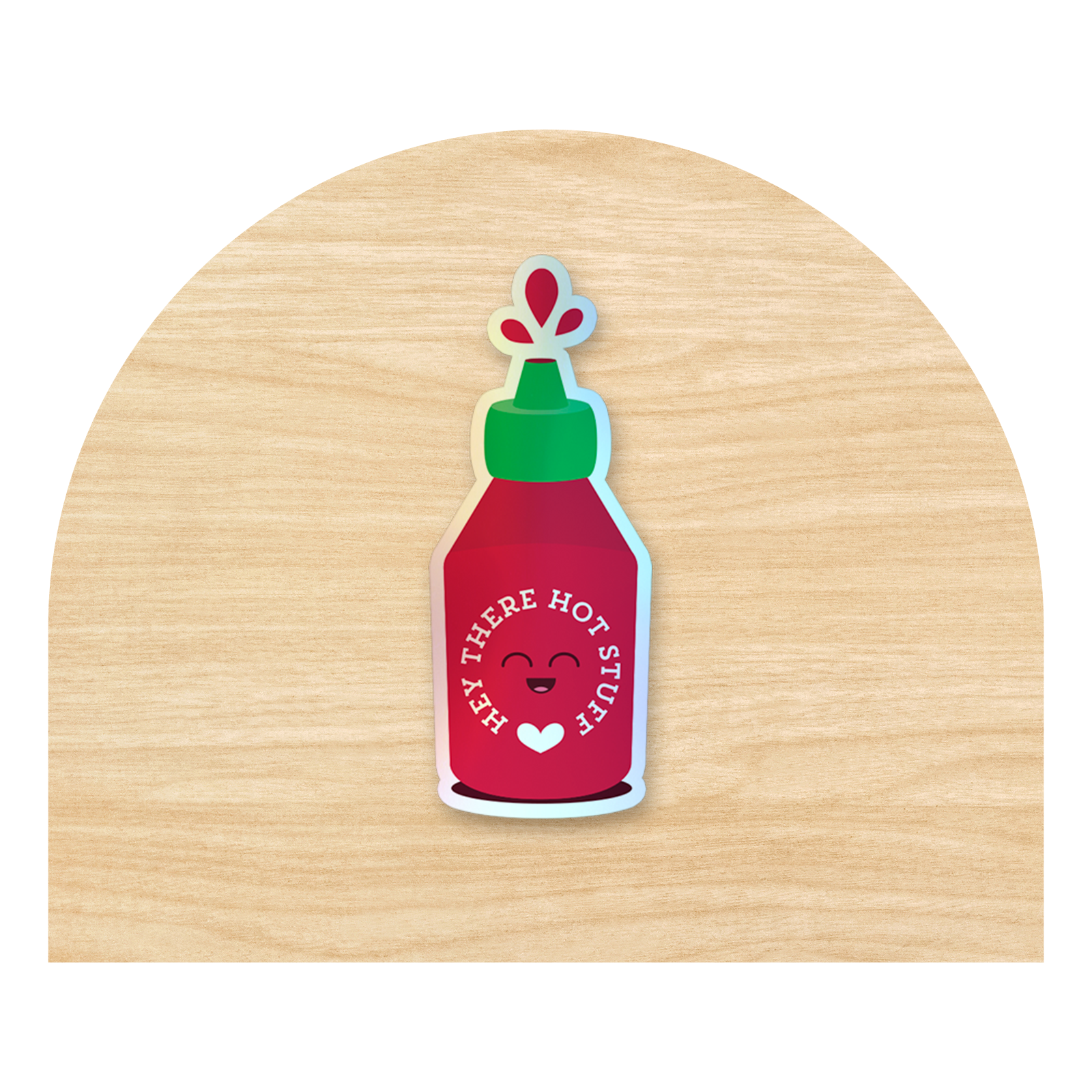 Sriracha Holographic Sticker by Good Things