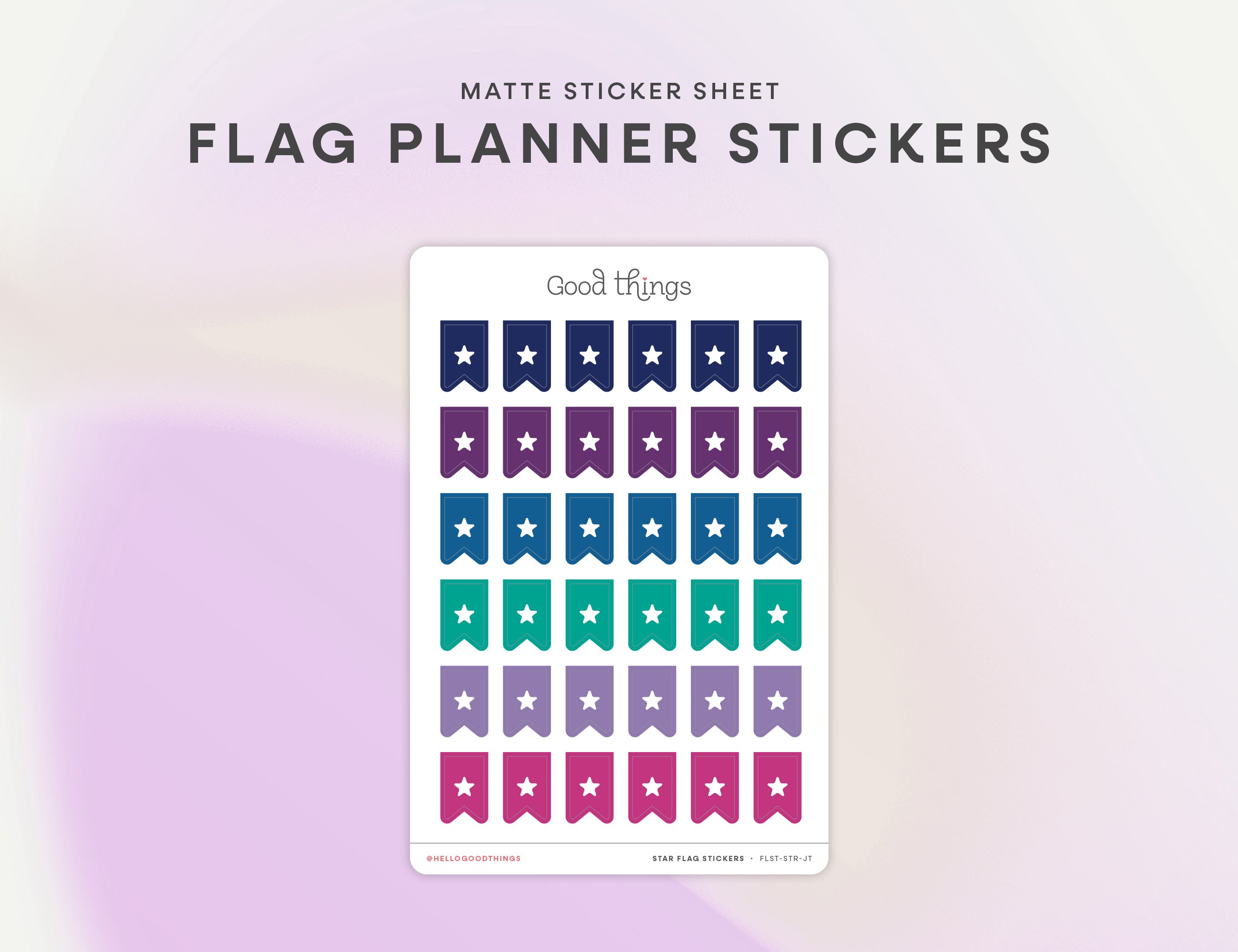Star Flag Calendar Planner Stickers