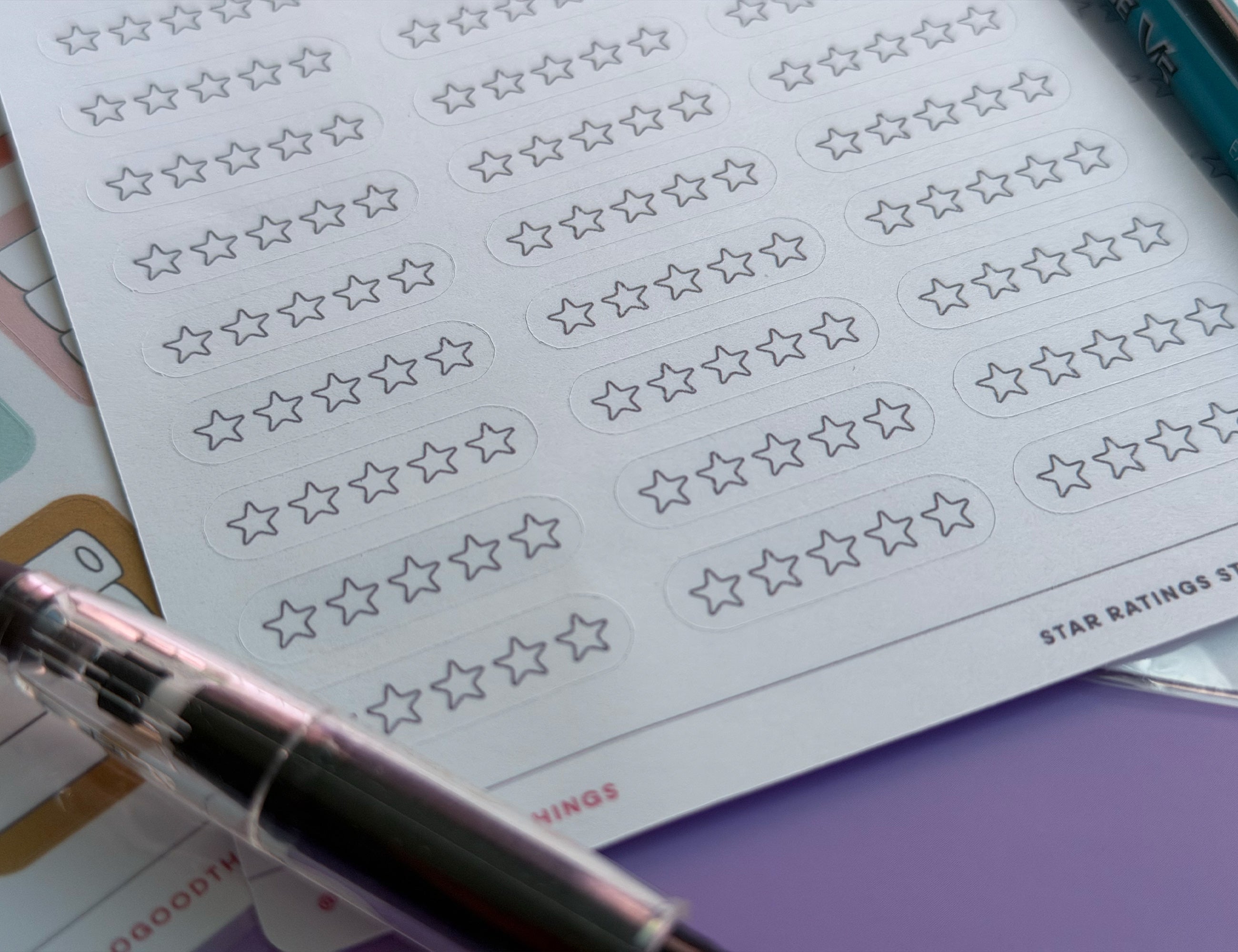 Star Ratings Sticker Sheet