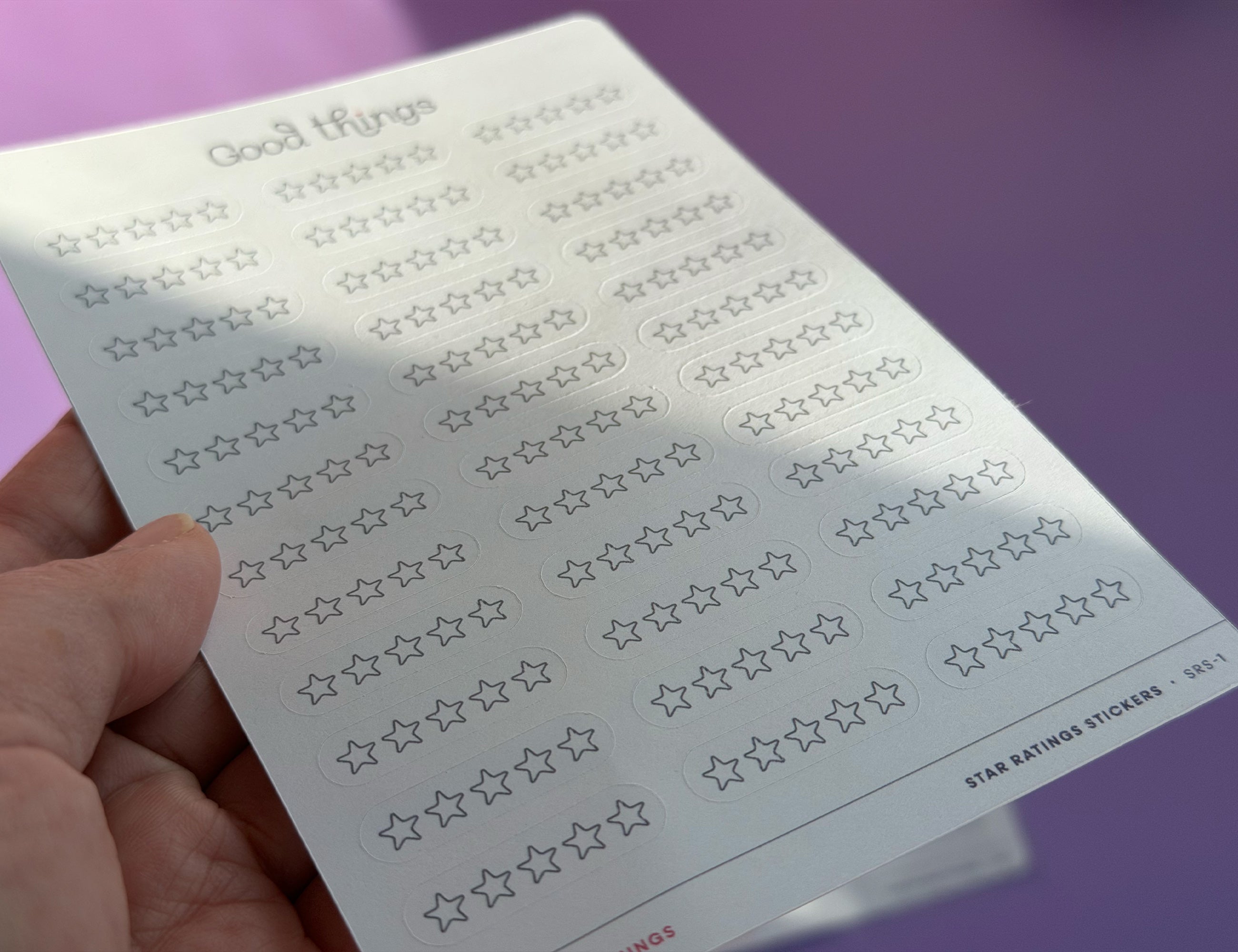 Star Ratings Sticker Sheet