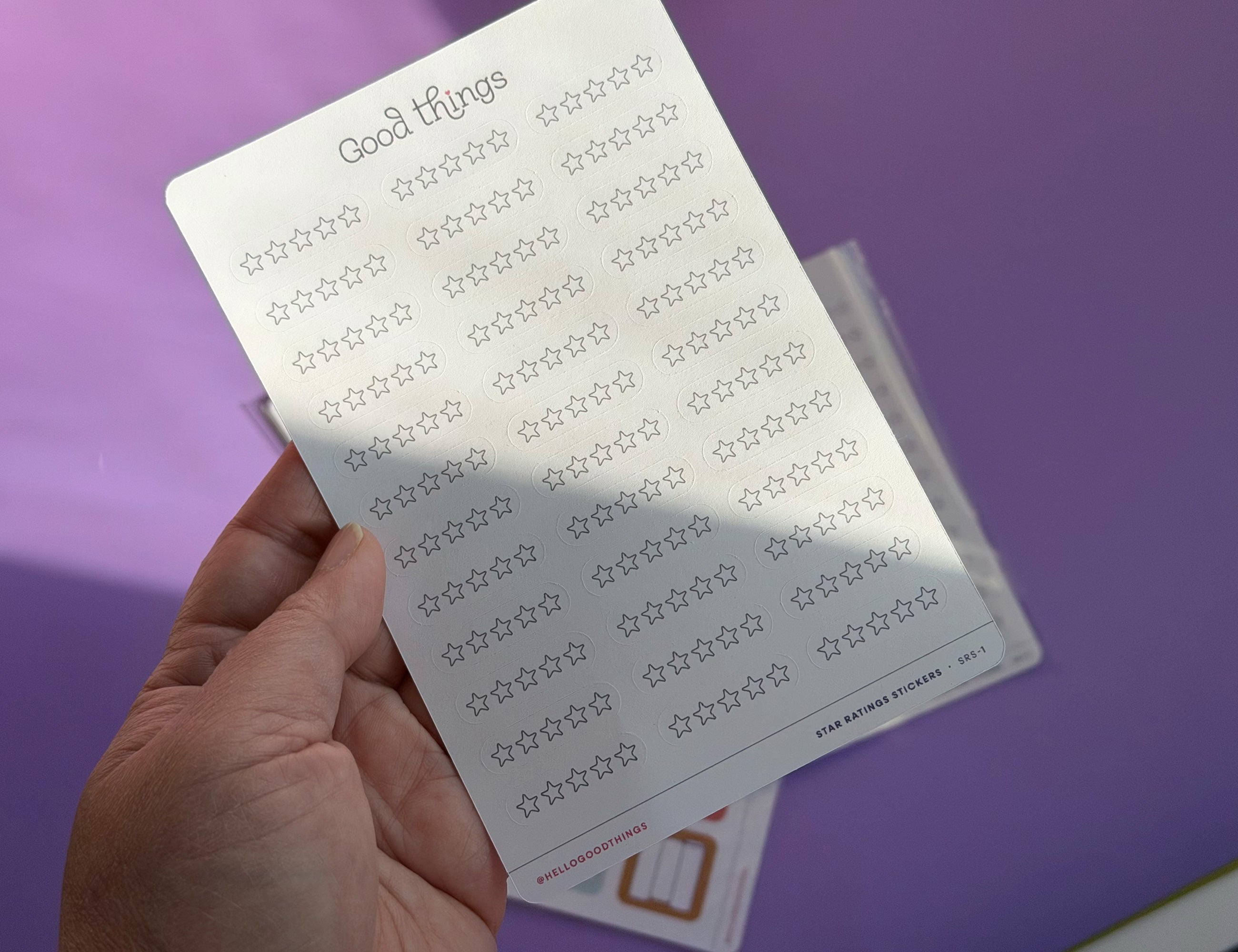 Star Ratings Sticker Sheet