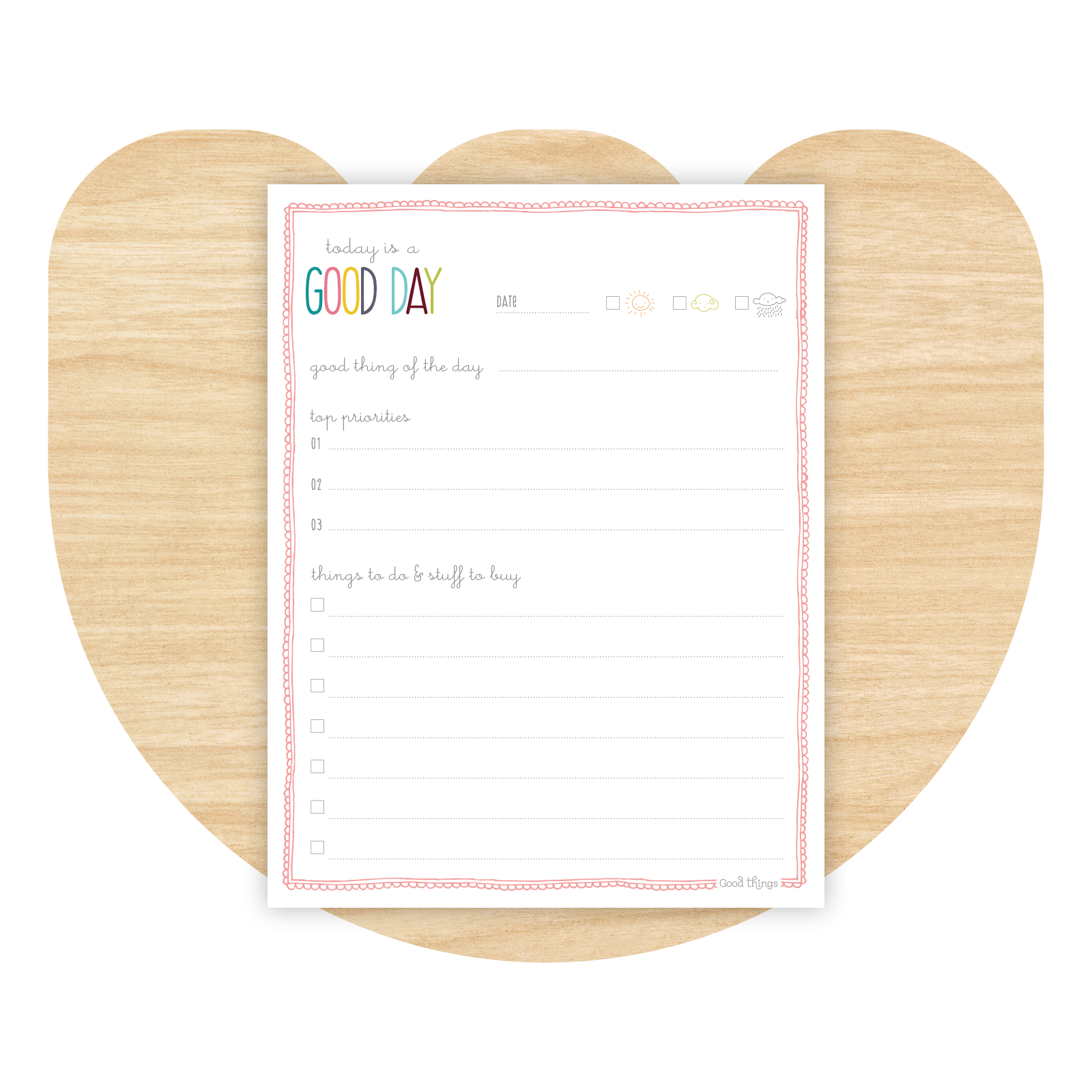 Today is a Good Day Notepad Misprint by Good Things