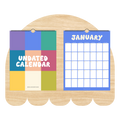Undated Rainbow Wall Calendar