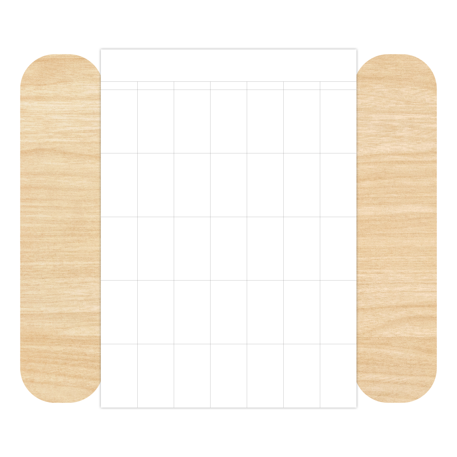Undated Month Calendar - 5x7 Sticker