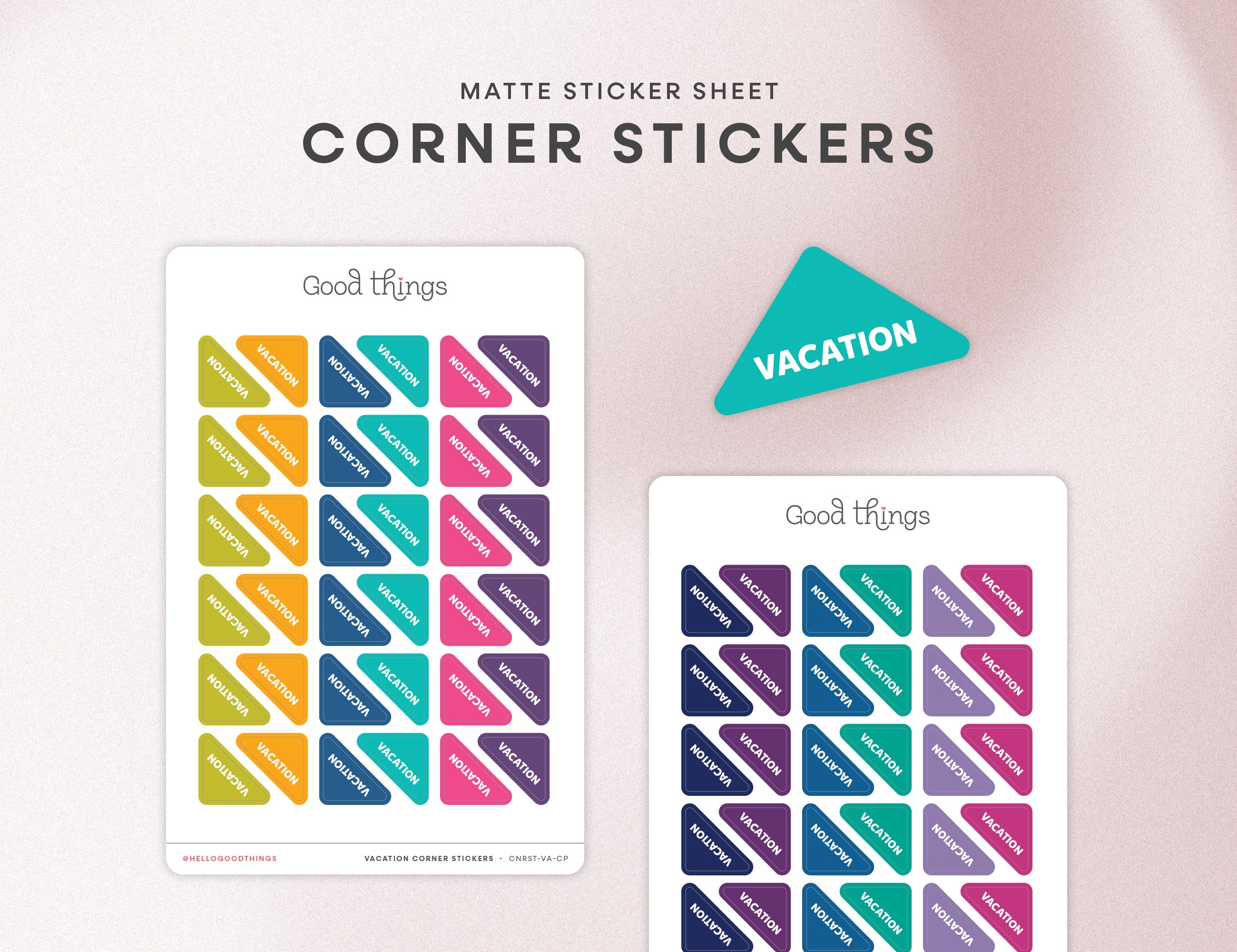 Vacation Corner Calendar Planner Stickers