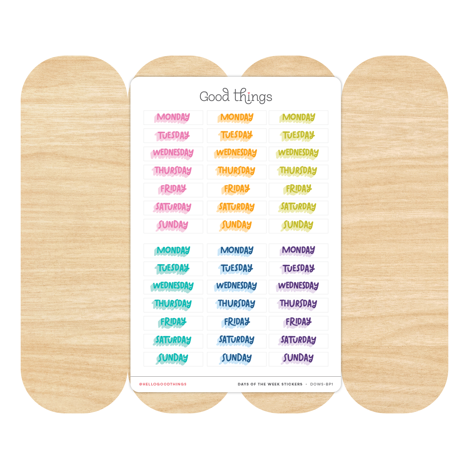 Weekday Playful Shadows Stickers - Color Pop