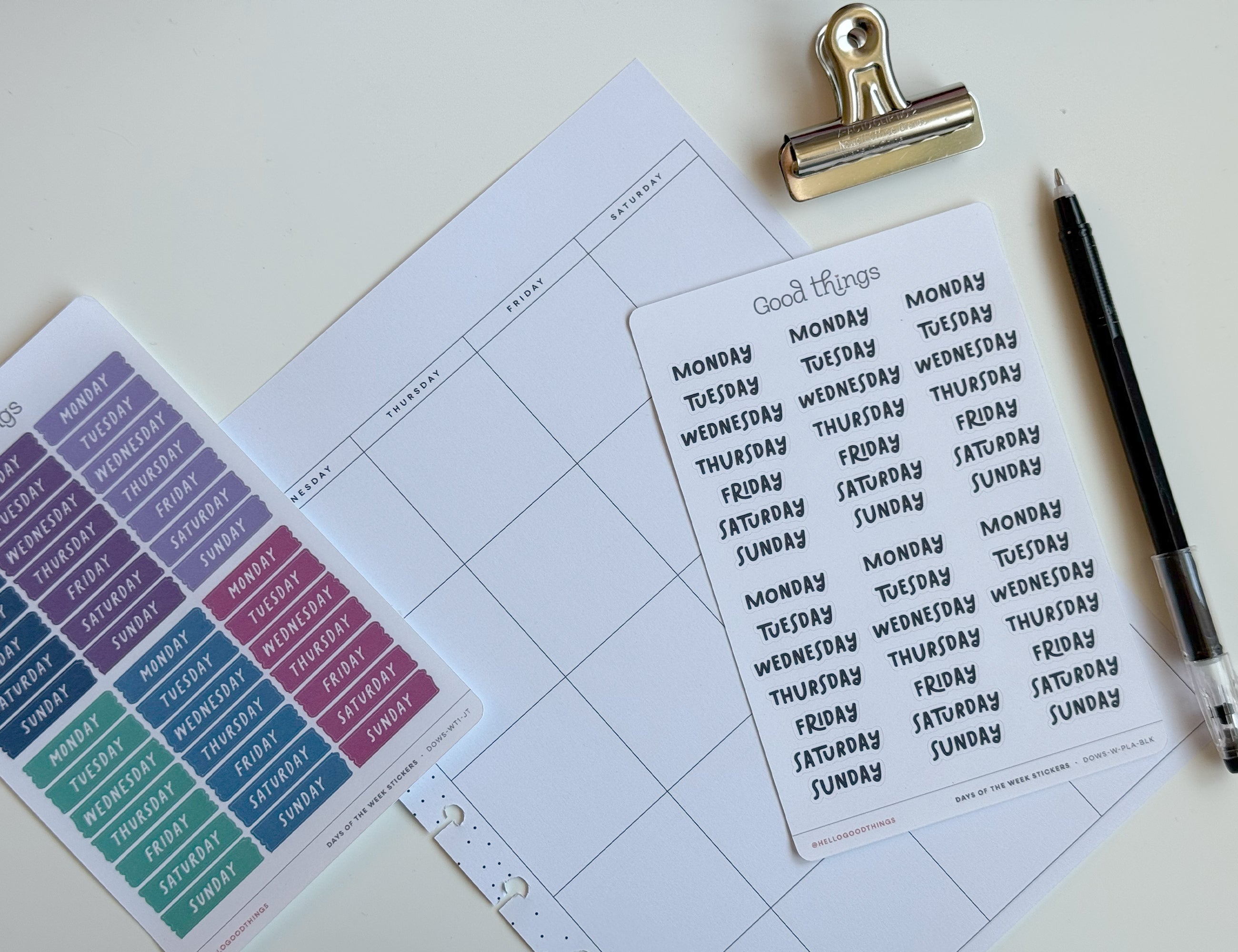 Calendar Date Dot Stickers by Good Things