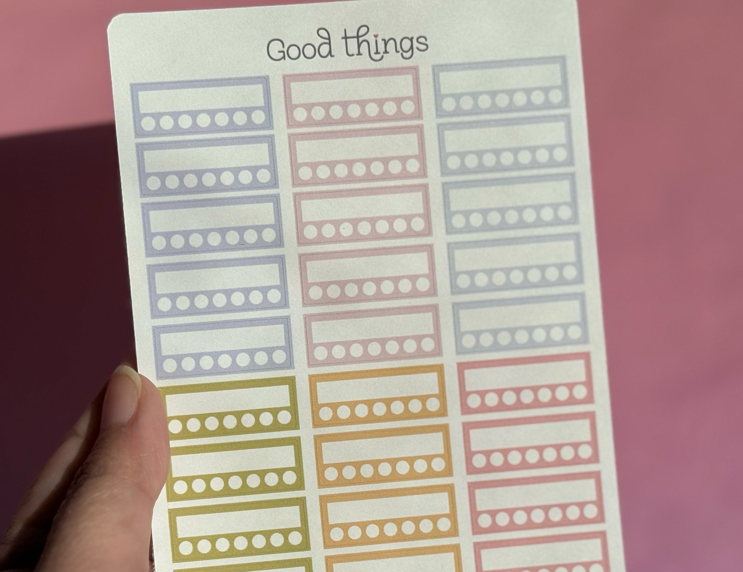 Week Habit Tracker Sticker Sheet