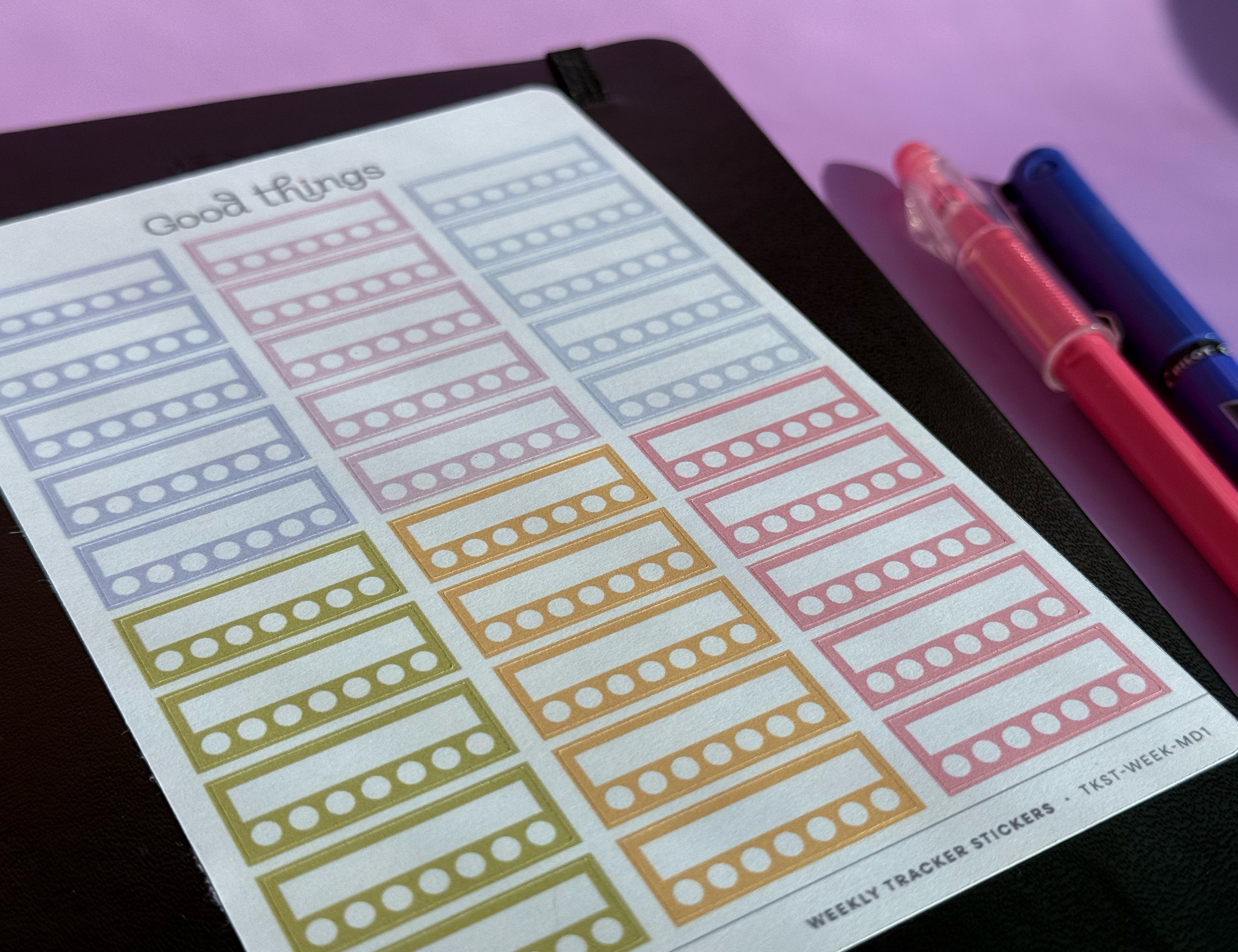 Week Habit Tracker Sticker Sheet