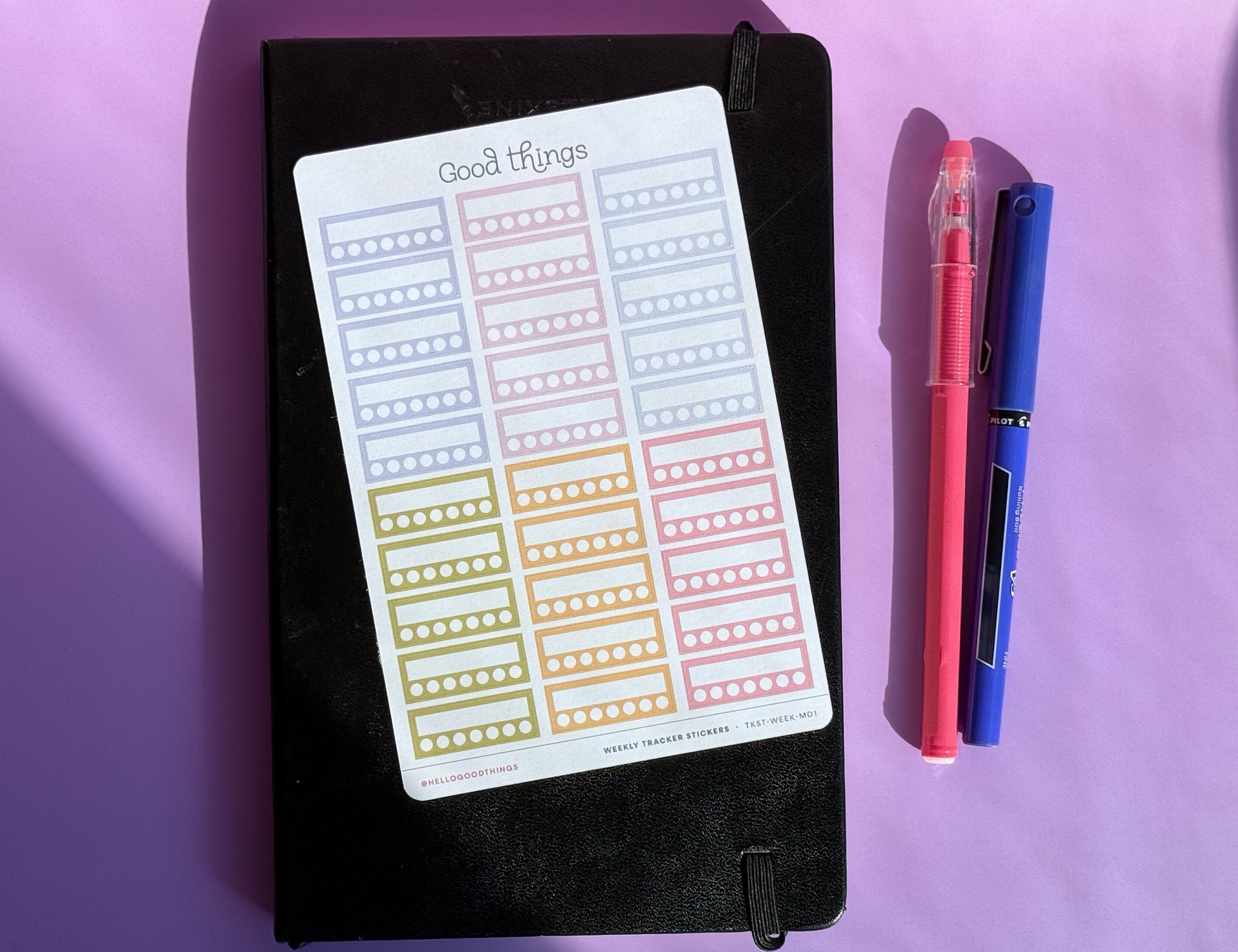 Week Habit Tracker Sticker Sheet