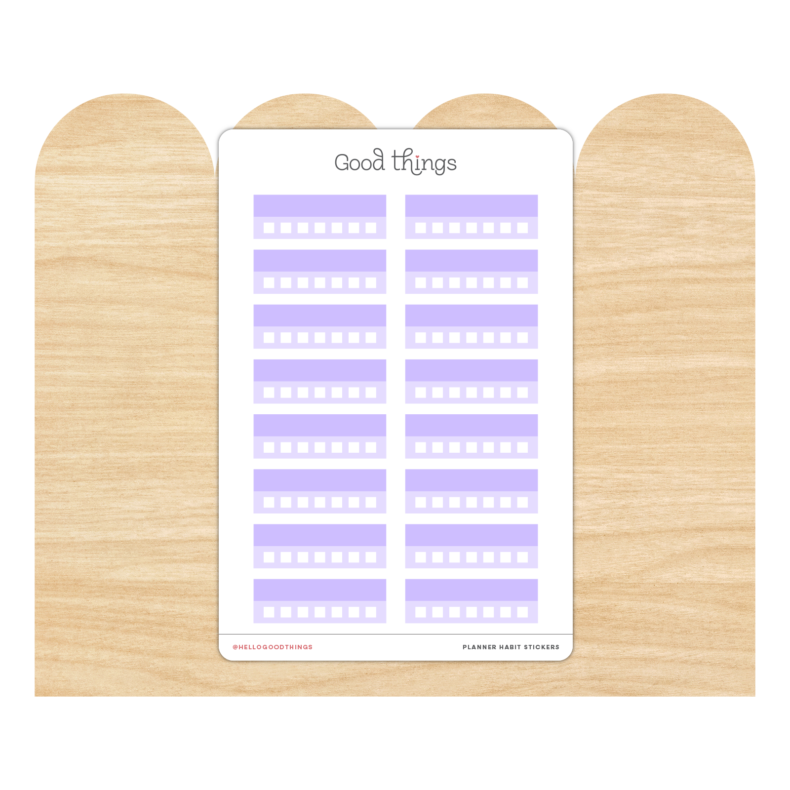 Weekly Habit Tracker Sticker - Purple