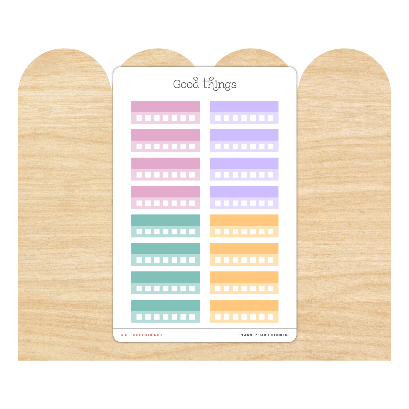 Weekly Habit Tracker Sticker - Multicolor