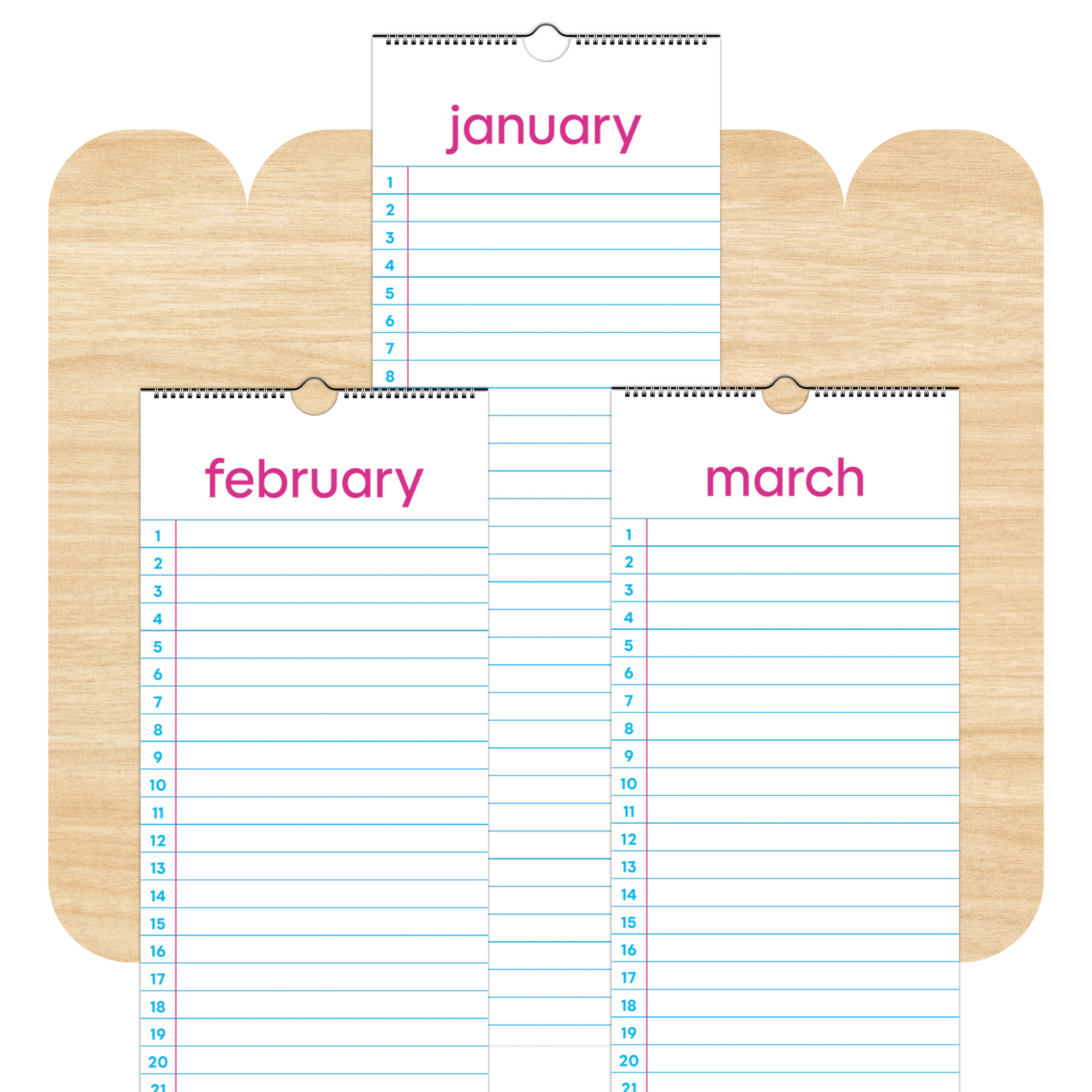 Perpetual Calendar - Wide-Ruled Notebook