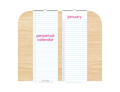 Wide Ruled Perpetual Wall Calendar