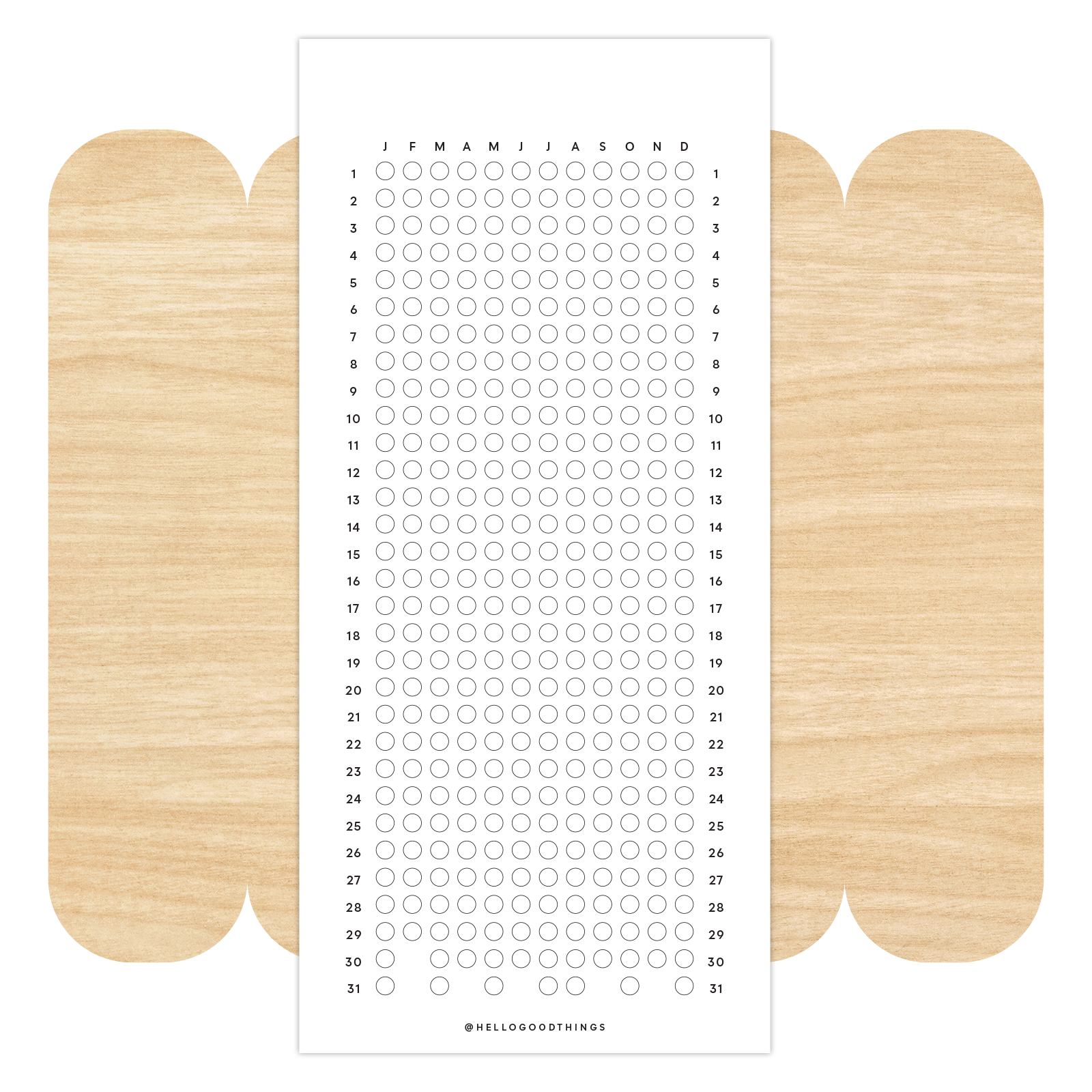 Year Tracker Sticker, Vertical