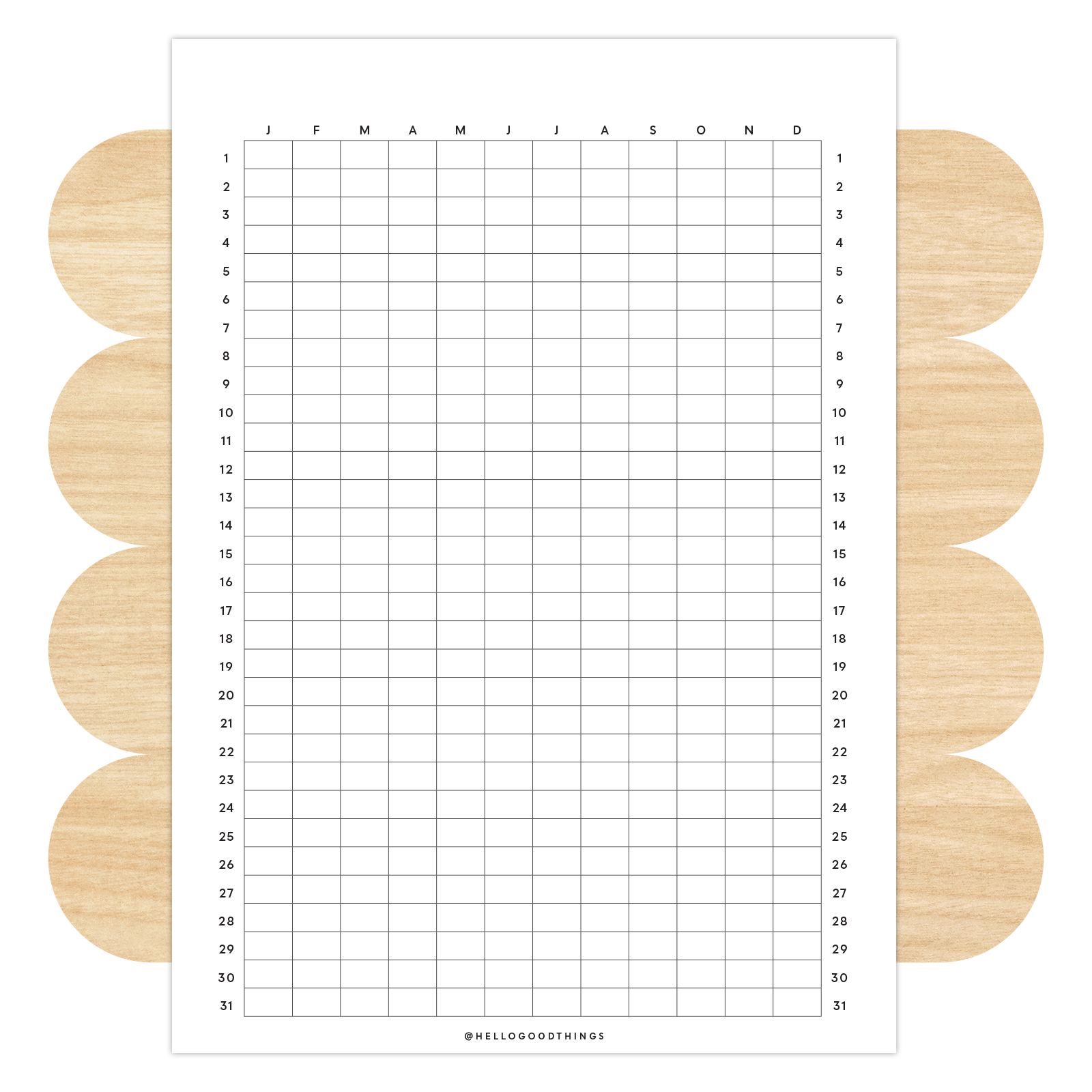 Year Tracker Sticker, Large