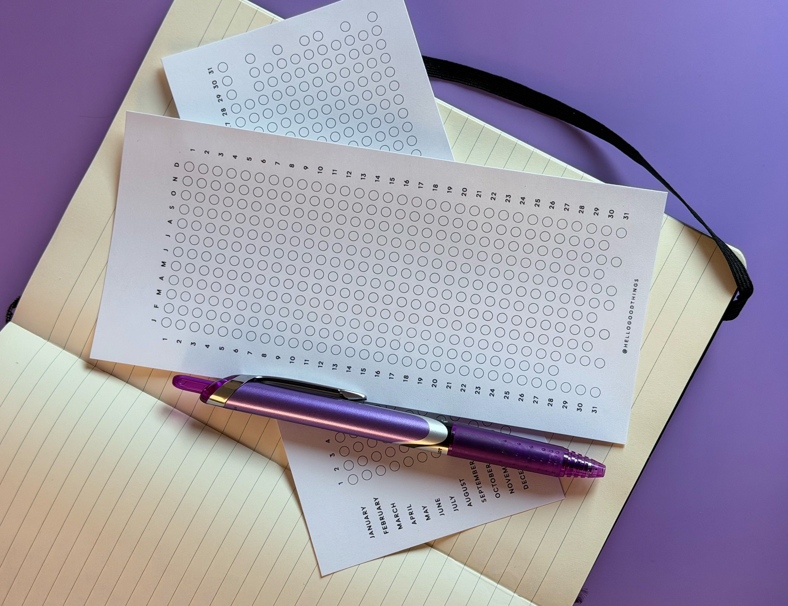 Year Tracker Sticker, Vertical