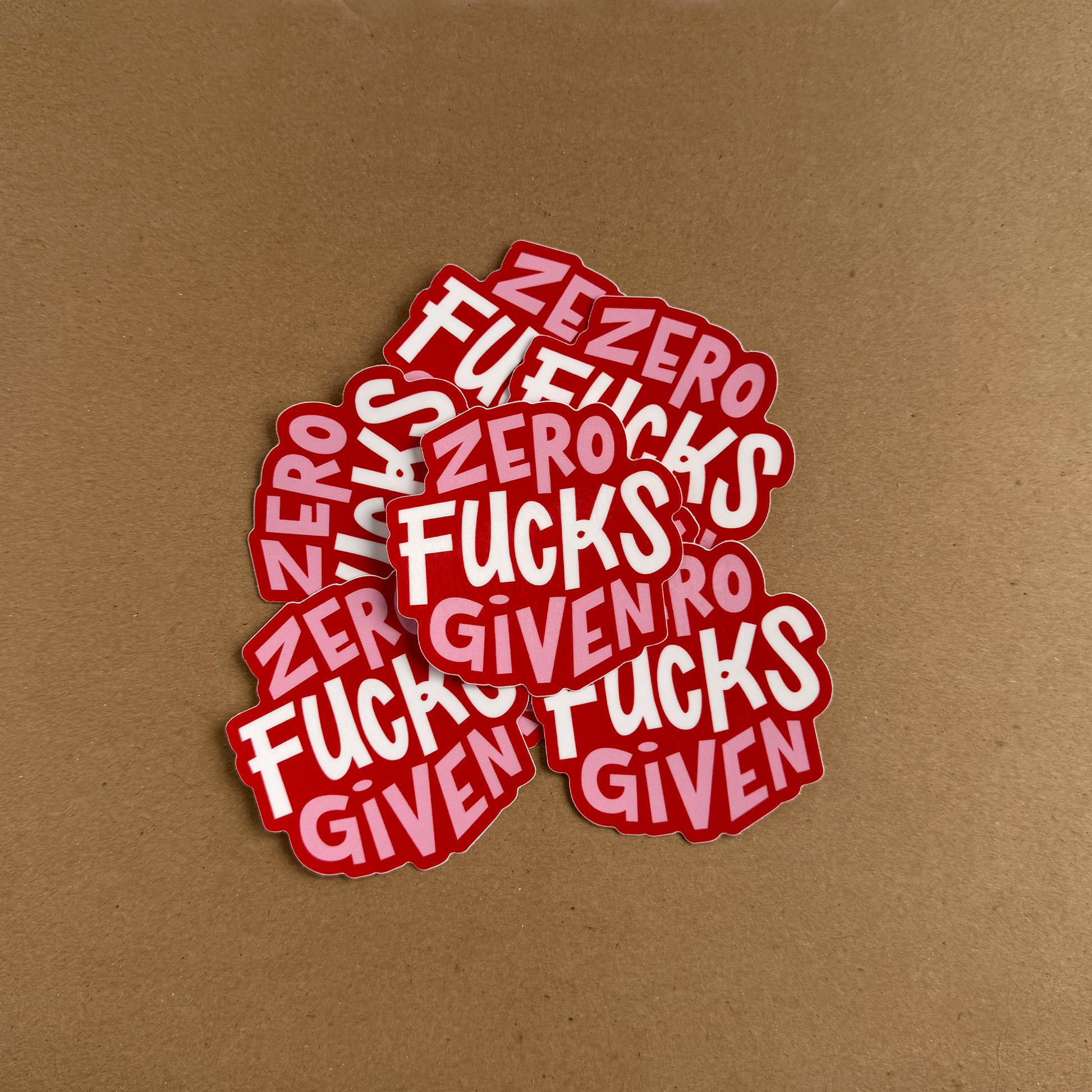 Zero Fucks Given Vinyl Sticker by Good Things
