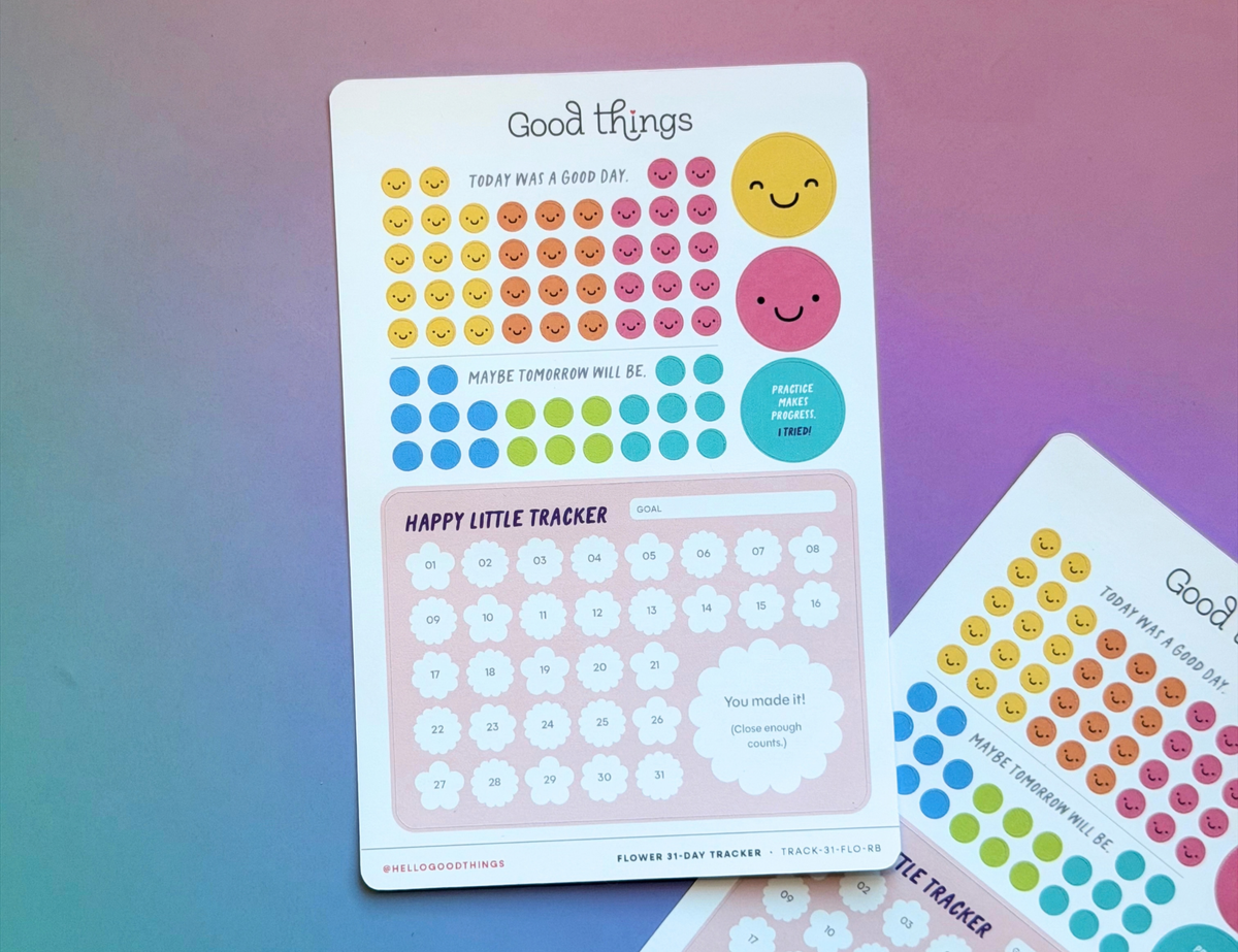 Goal Tracker Sticker - Happy Little Sticker