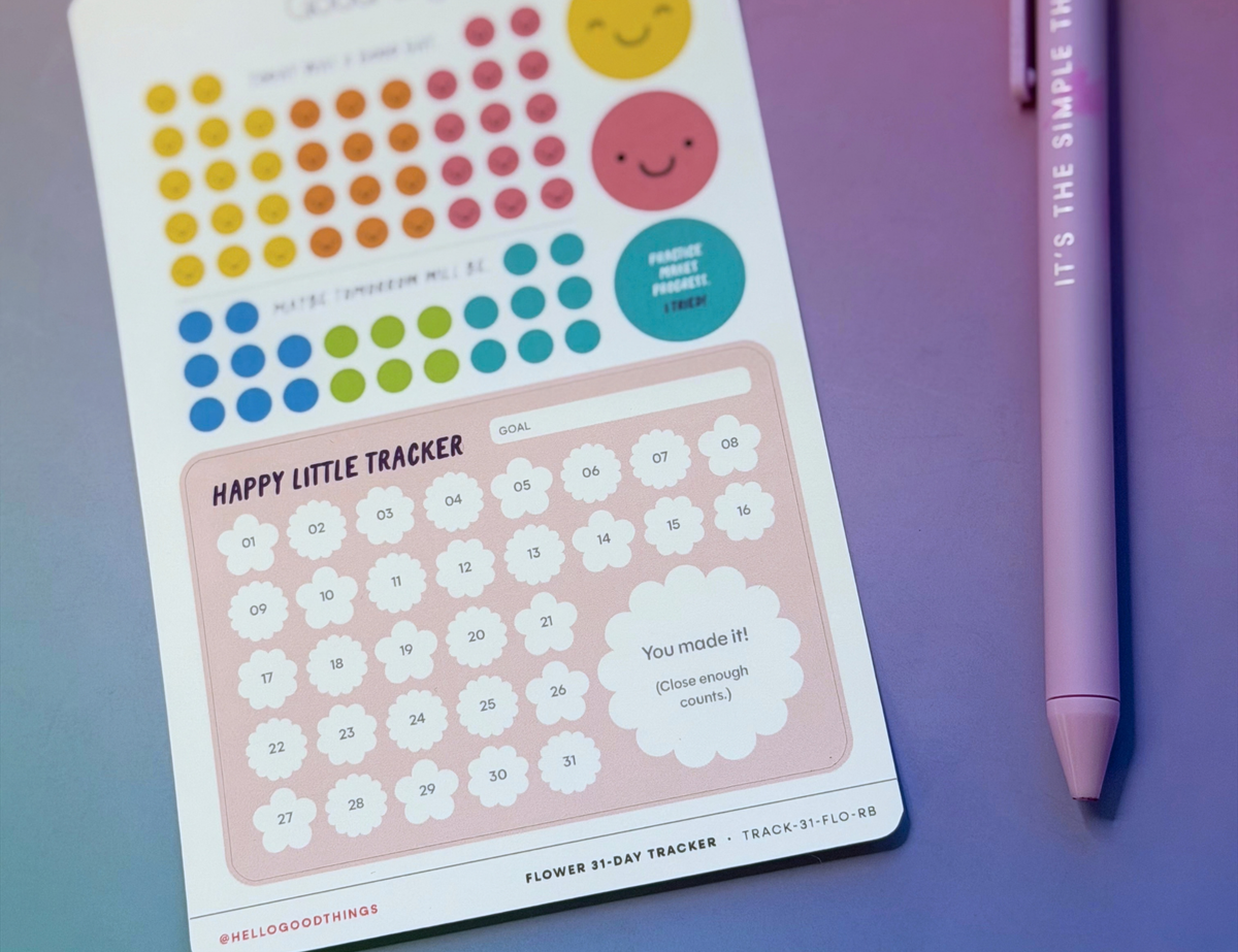 Goal Tracker Sticker - Happy Little Sticker