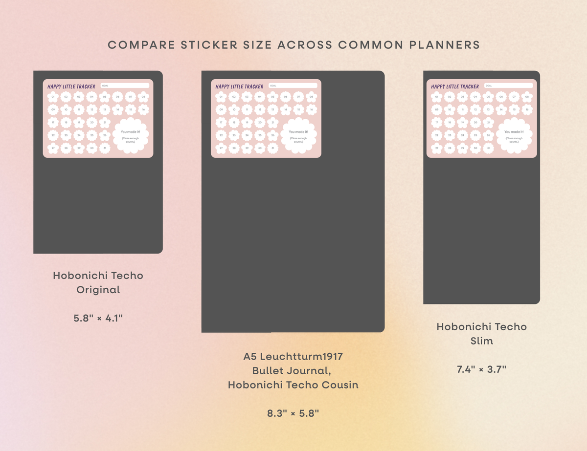 Goal Tracker Sticker - Happy Little Sticker