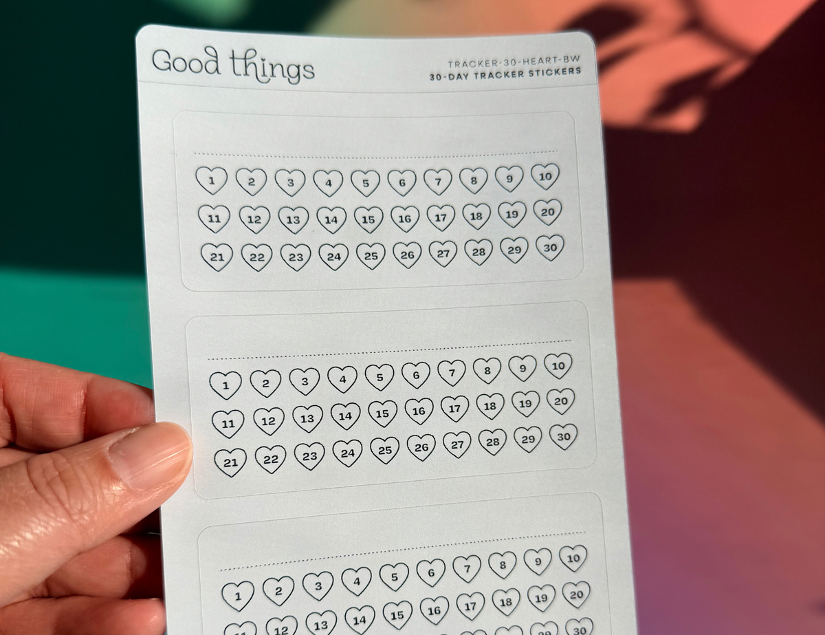 30-Day Habit Tracker, Heart