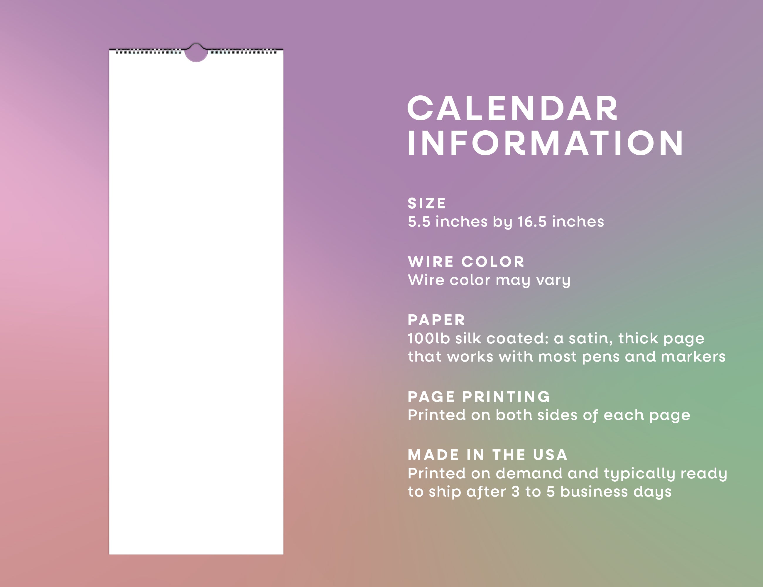 Gradient Perpetual Calendar