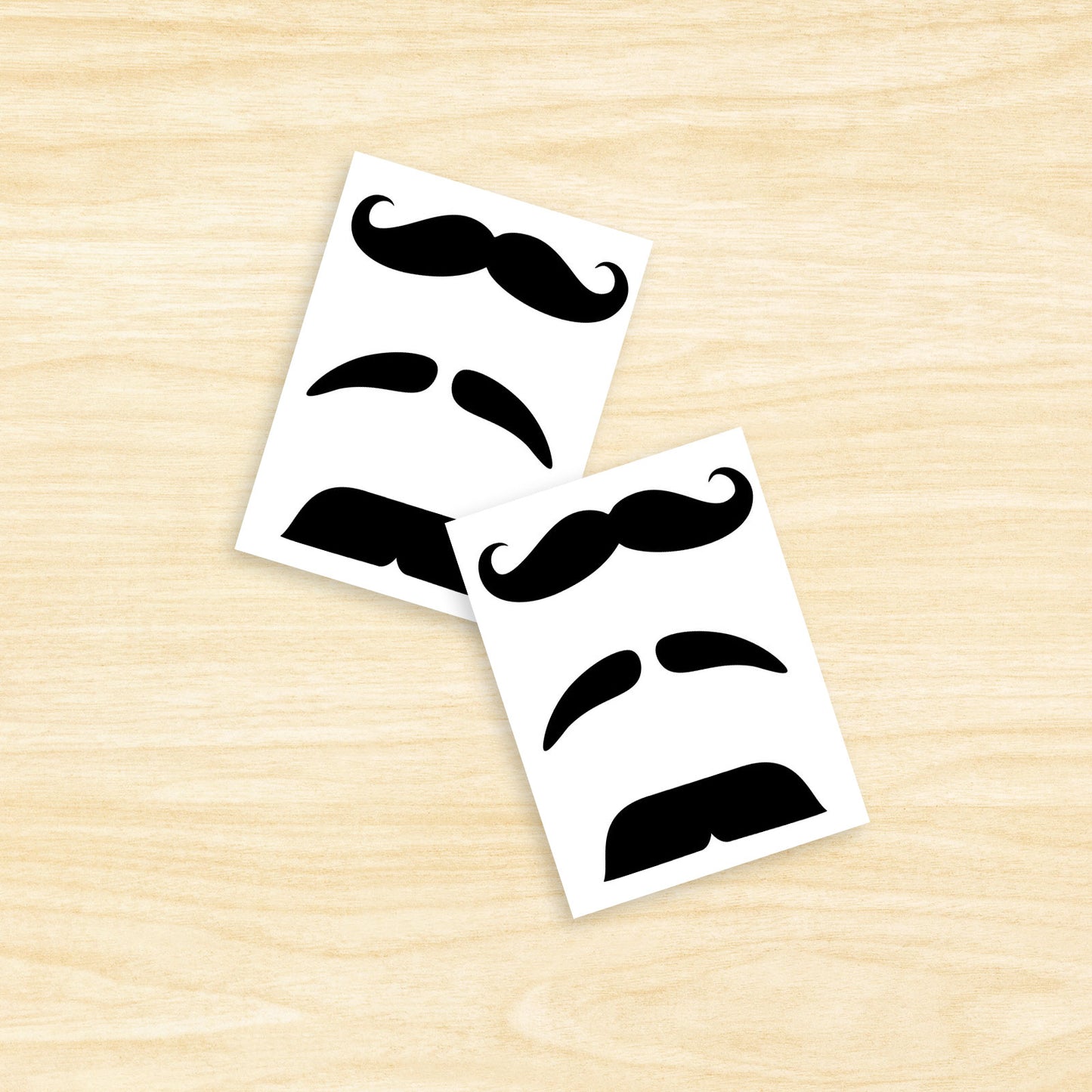 Finger Mustache (Assorted) Temporary Tattoos