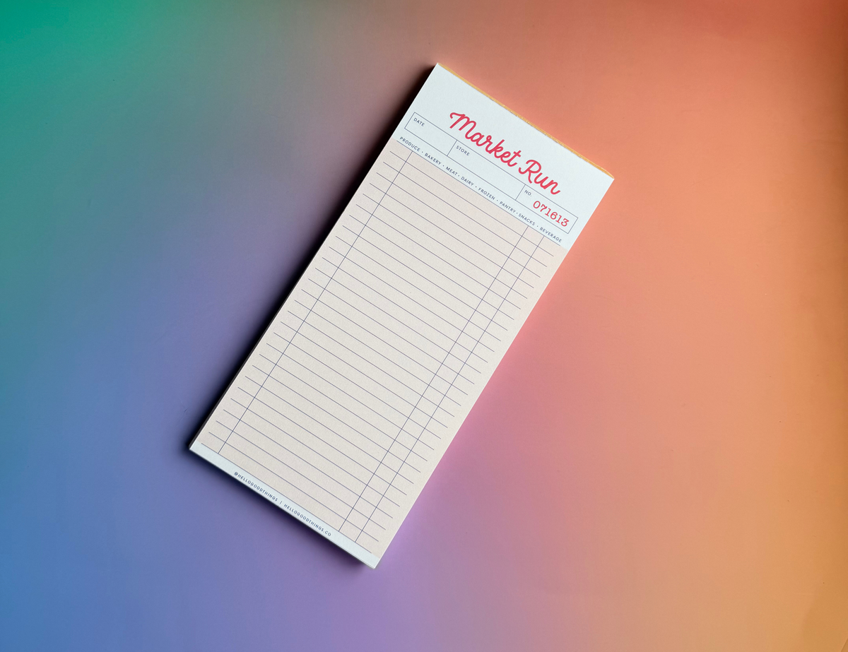 Market Run Magnetic Notepad