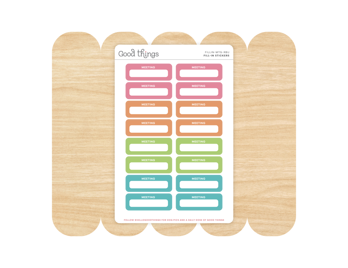 Meeting Calendar Stickers