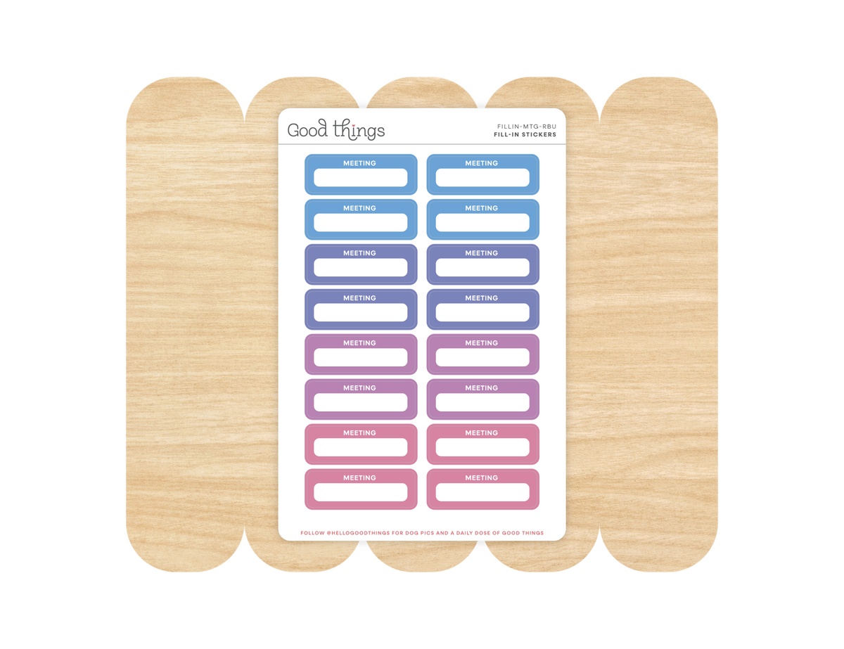 Meeting Calendar Stickers