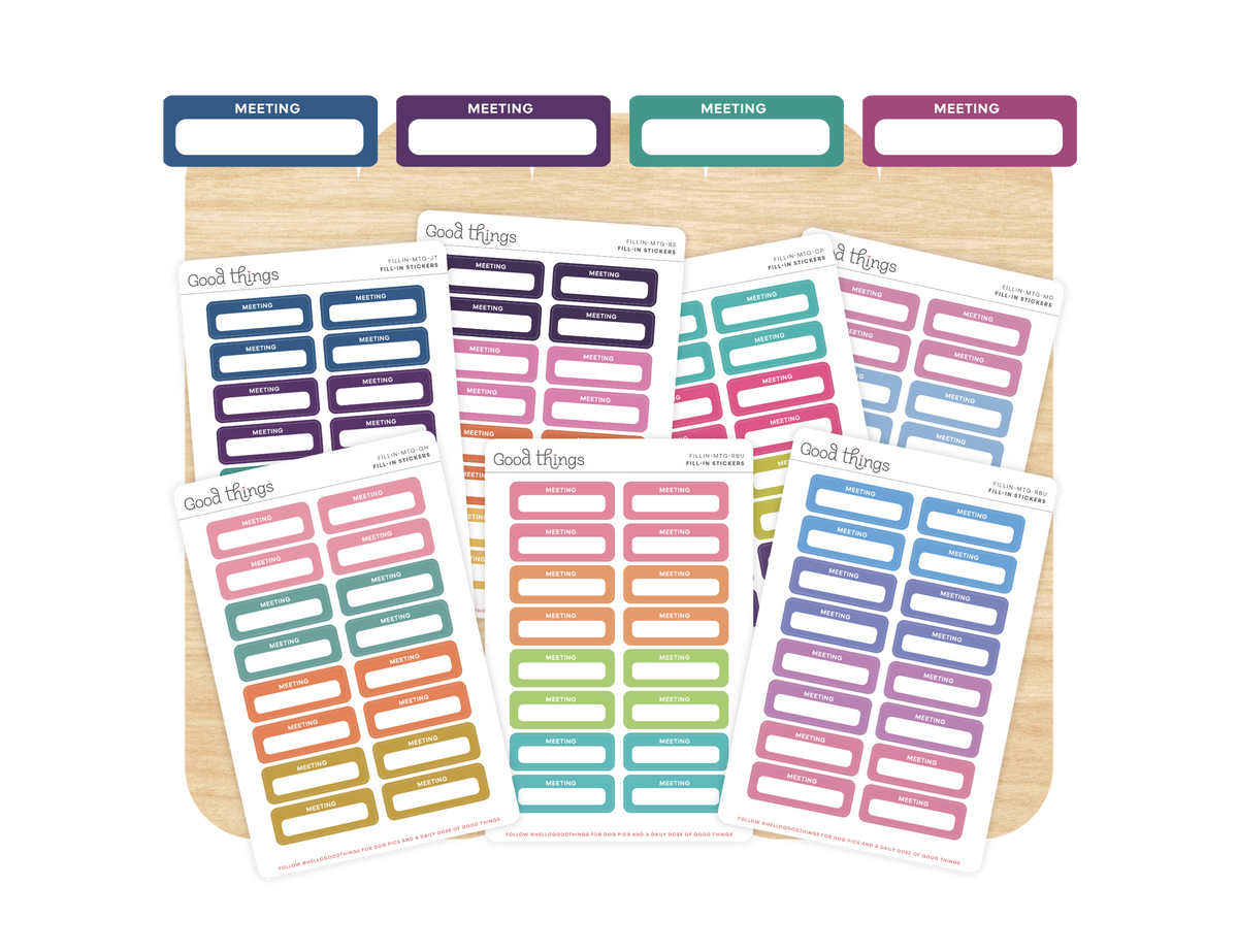 Meeting Calendar Stickers