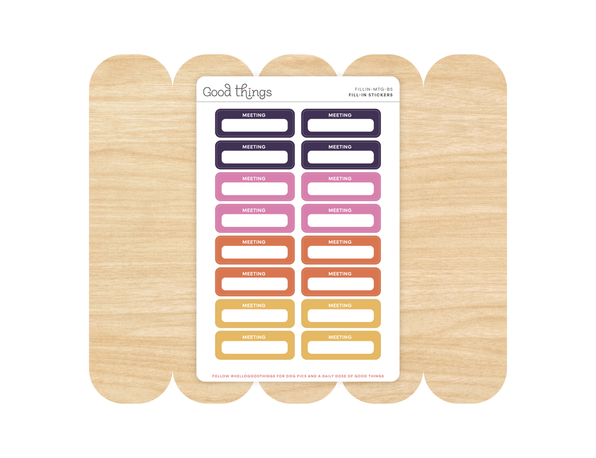 Meeting Calendar Stickers