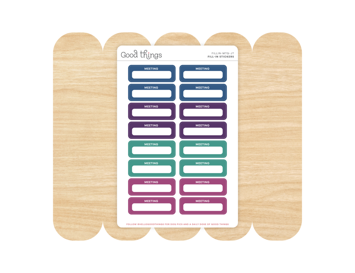 Meeting Calendar Stickers