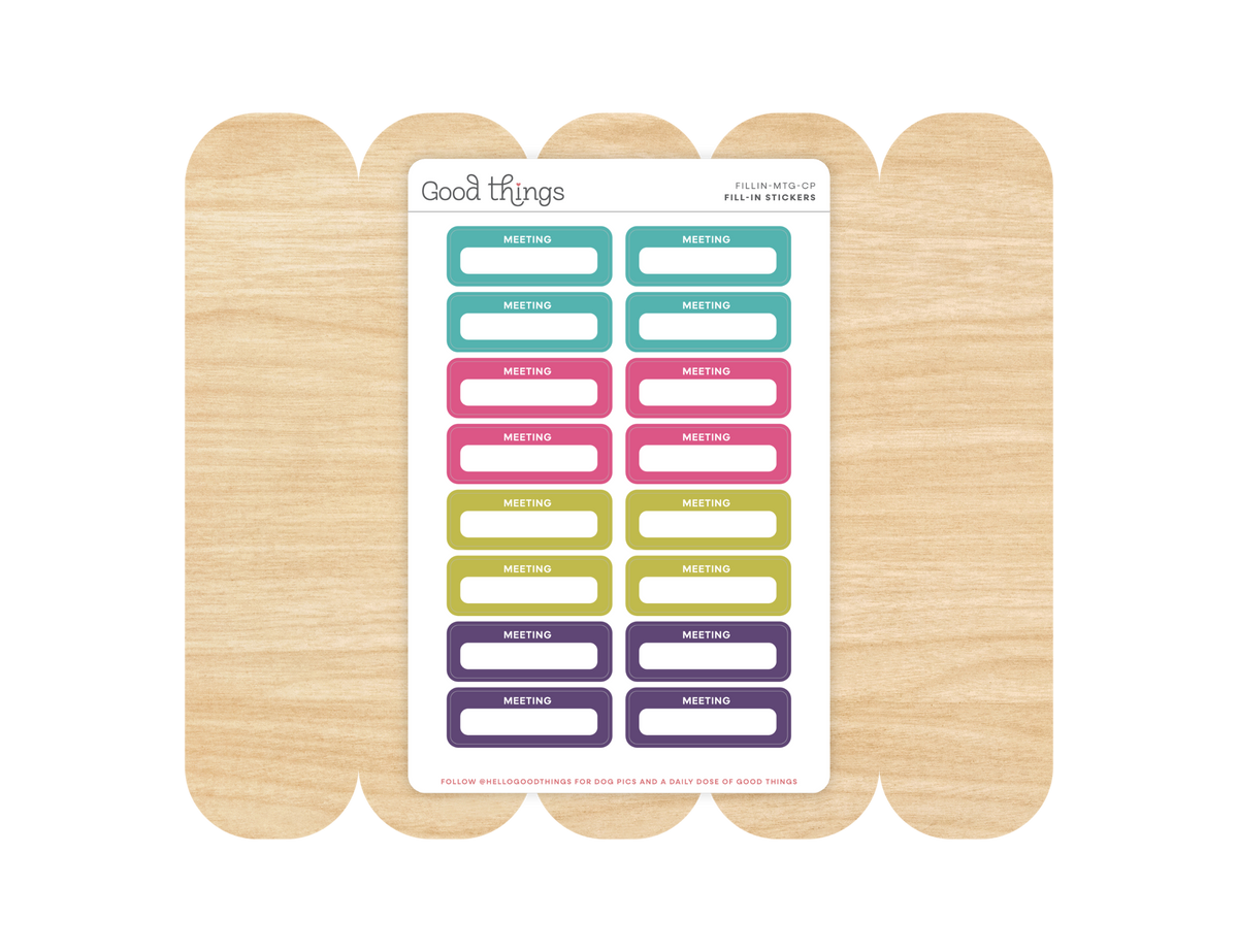 Meeting Calendar Stickers