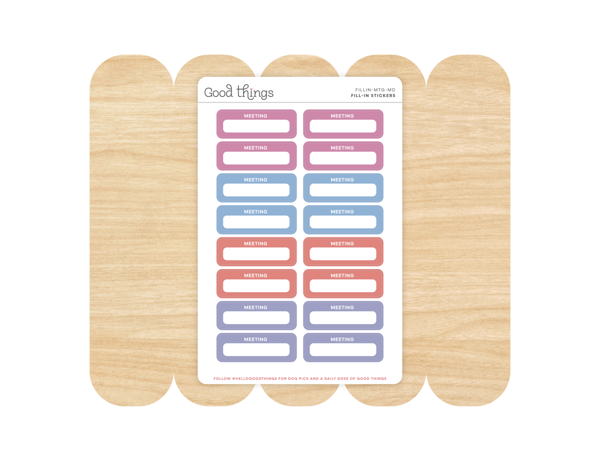 Meeting Calendar Stickers