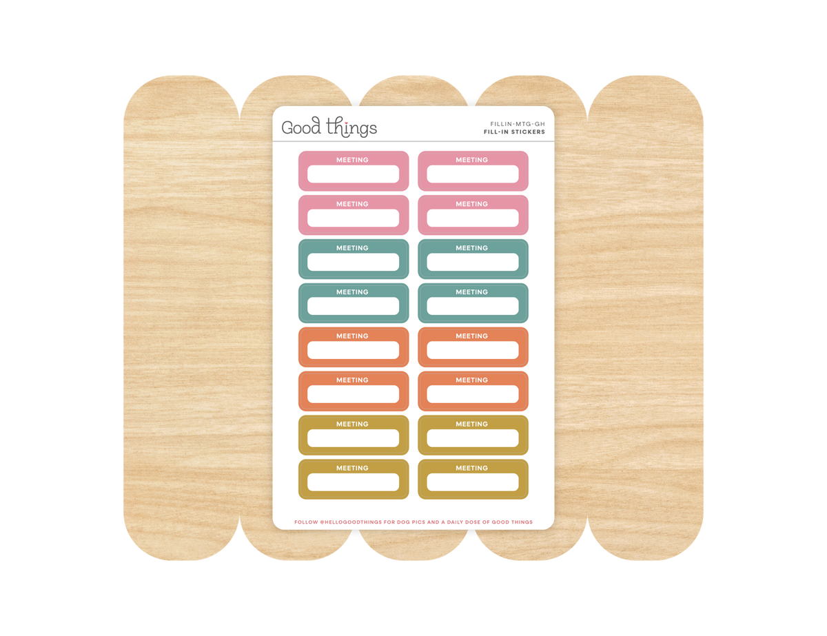 Meeting Calendar Stickers