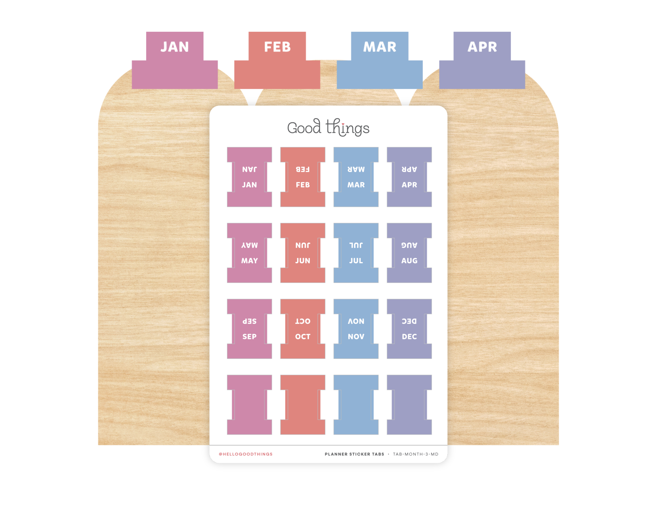 Monthly Planner Small Divider Tabs - Macaron Dreams