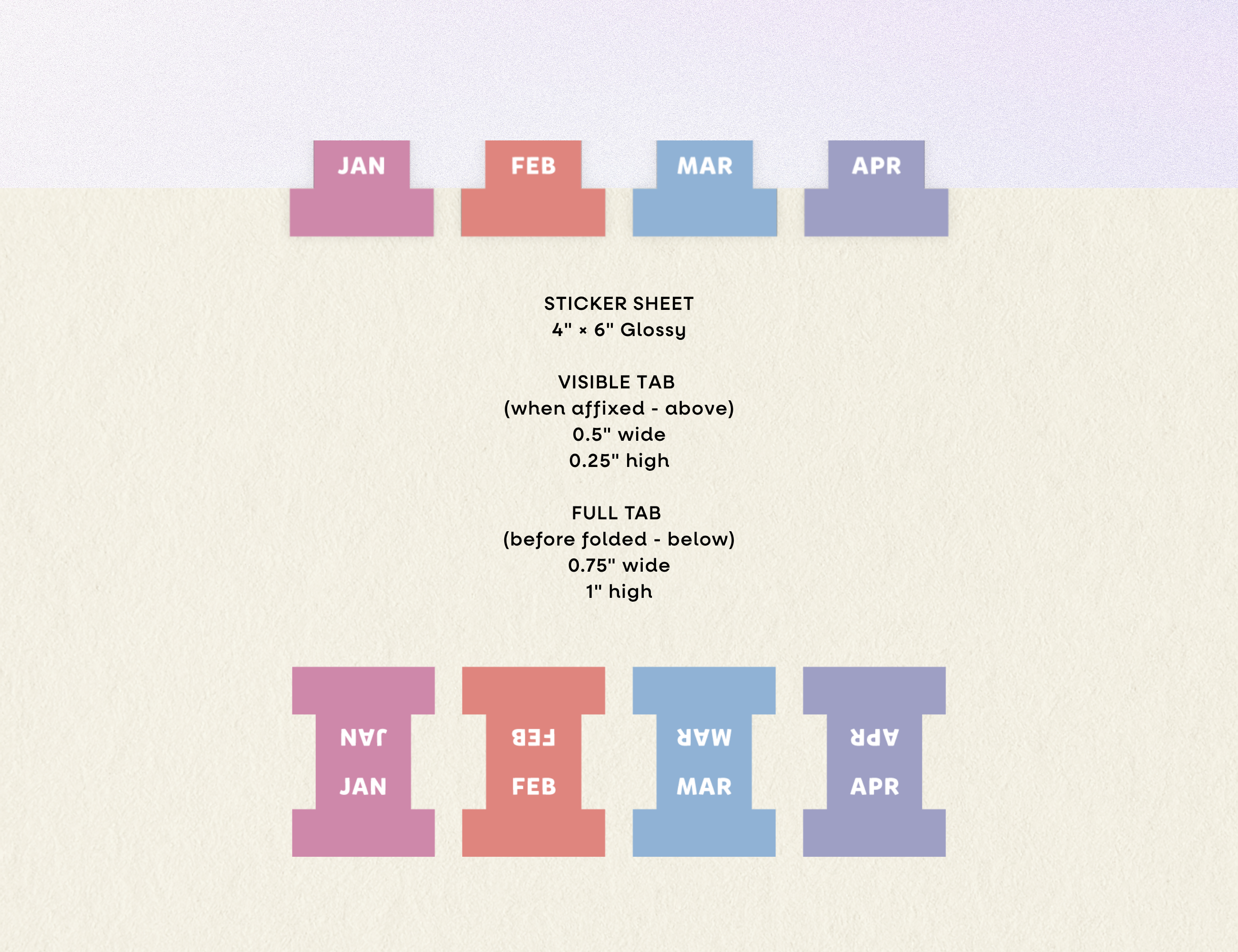 Monthly Planner Small Divider Tabs - Macaron Dreams