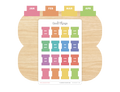 Monthly Planner Small Divider Tabs - Rainbow