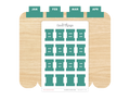 Monthly Planner Small Divider Tabs - Teal