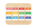 Month Divider Sticker Tabs, Rainbow