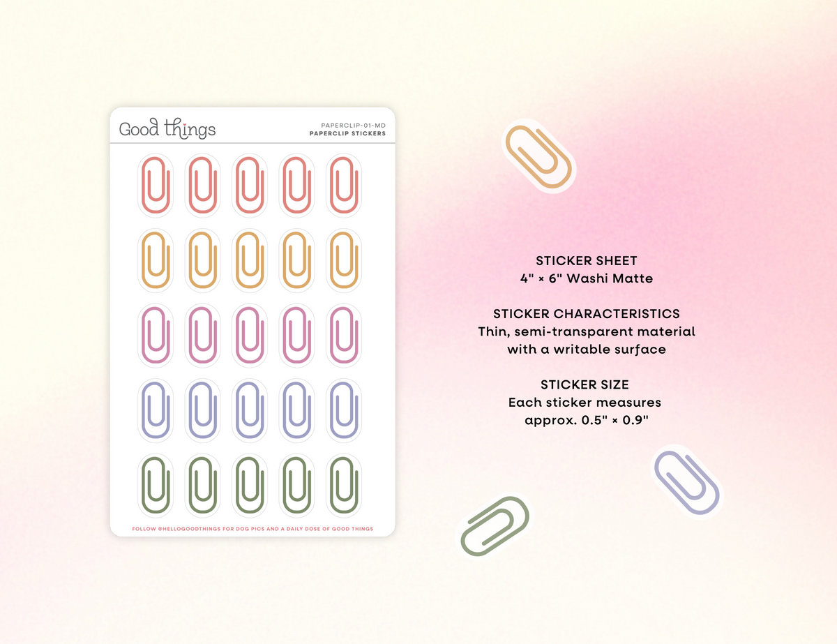 Paperclip Washi Stickers