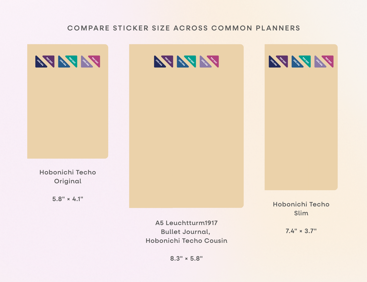 Pay Day Corner Calendar Planner Stickers