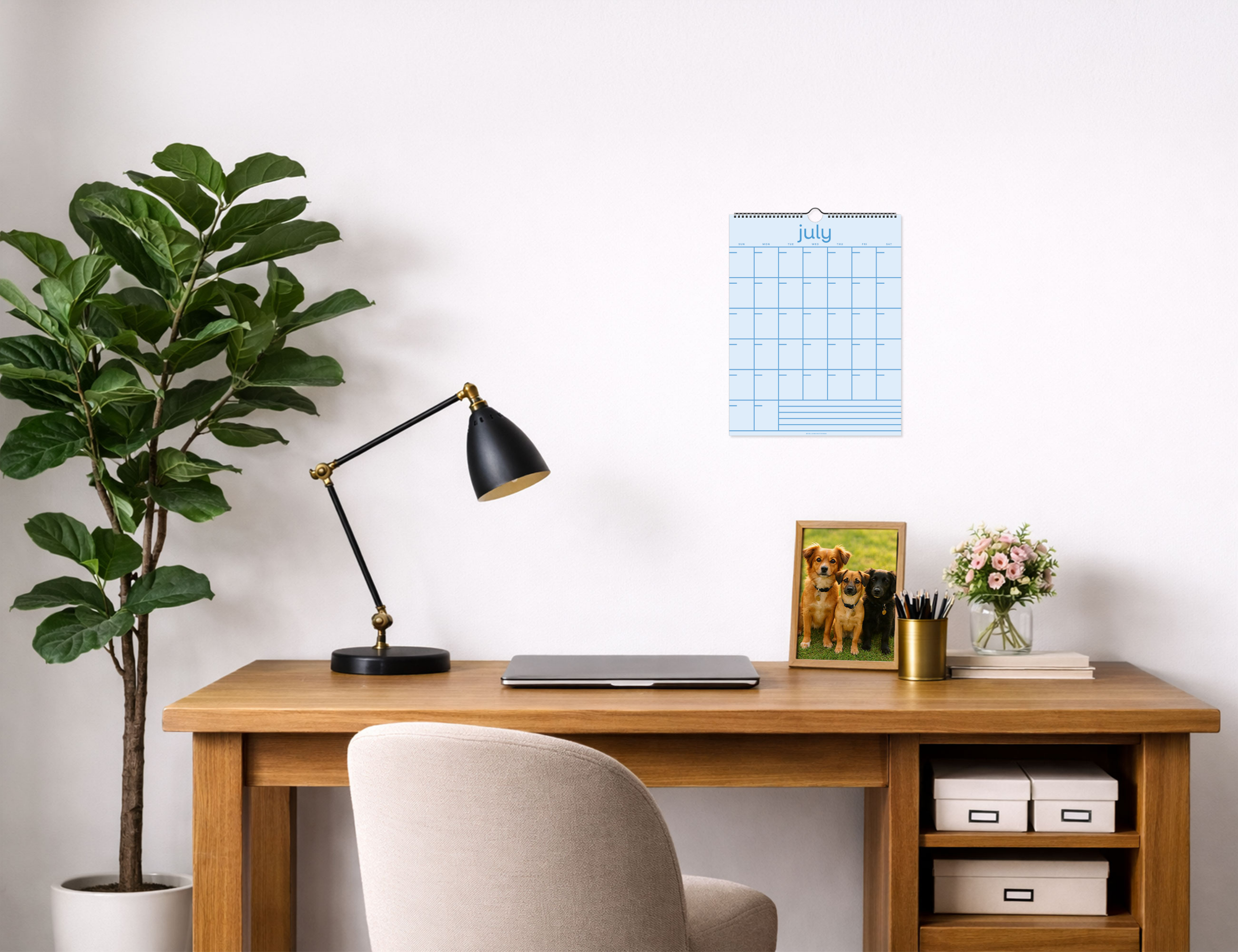 Rainbow Grid Undated Wall Calendar