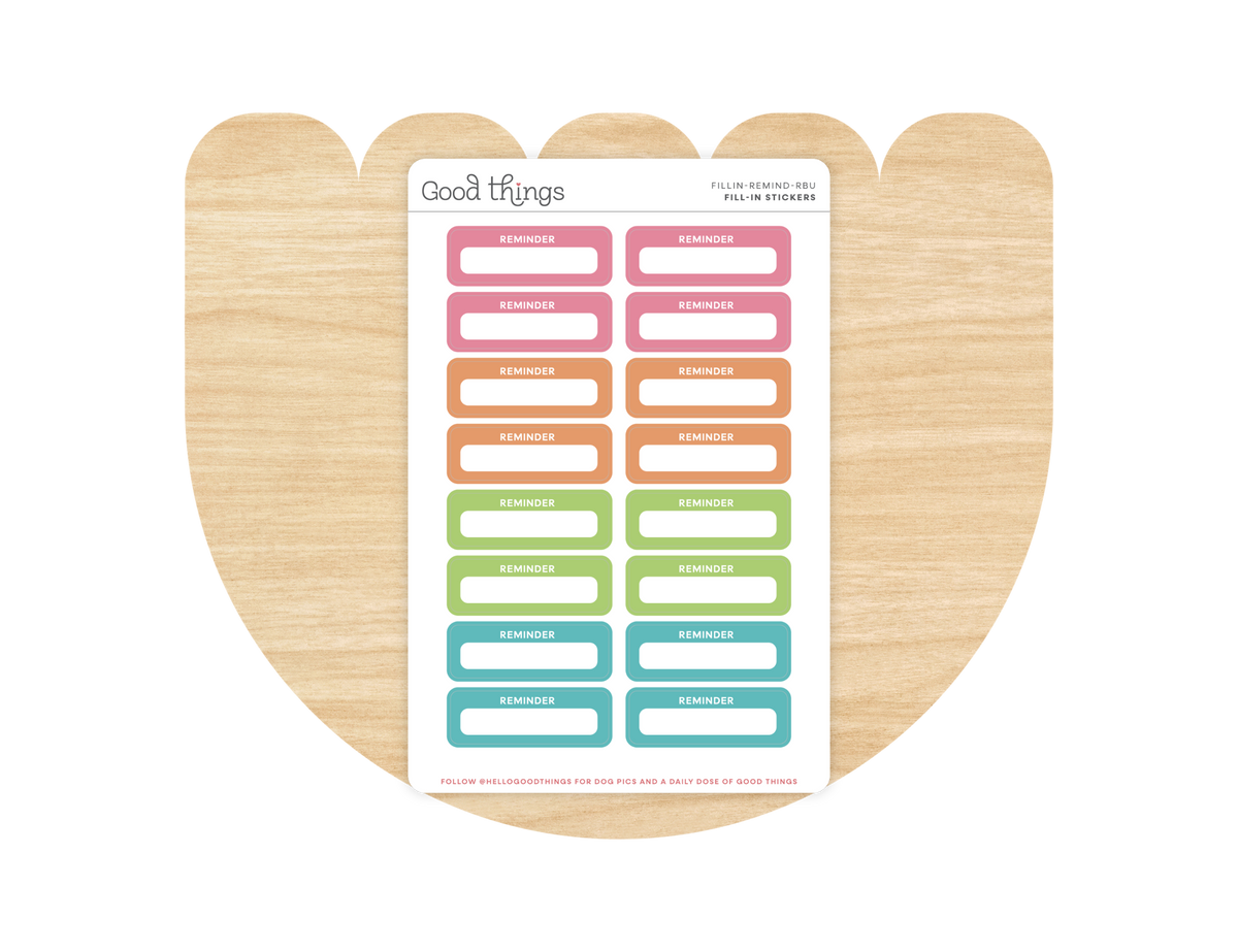 Reminder Calendar Stickers